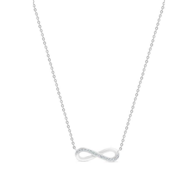 Infinity necklace in white gold