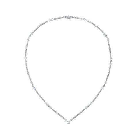 Snow Dance Necklace in white gold 44cm