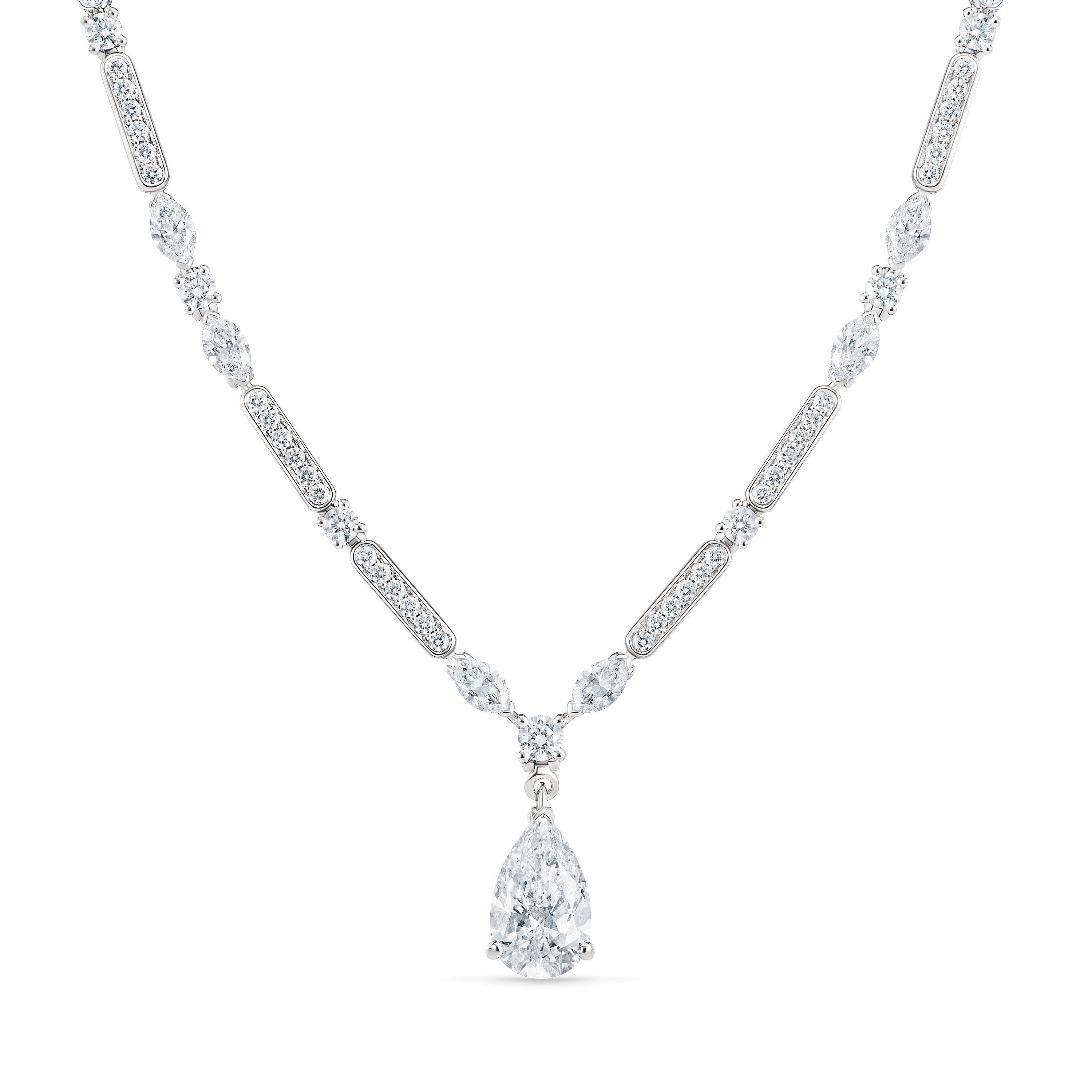 Snow Dance 白金長款鉆石項鏈 44cm, image 4