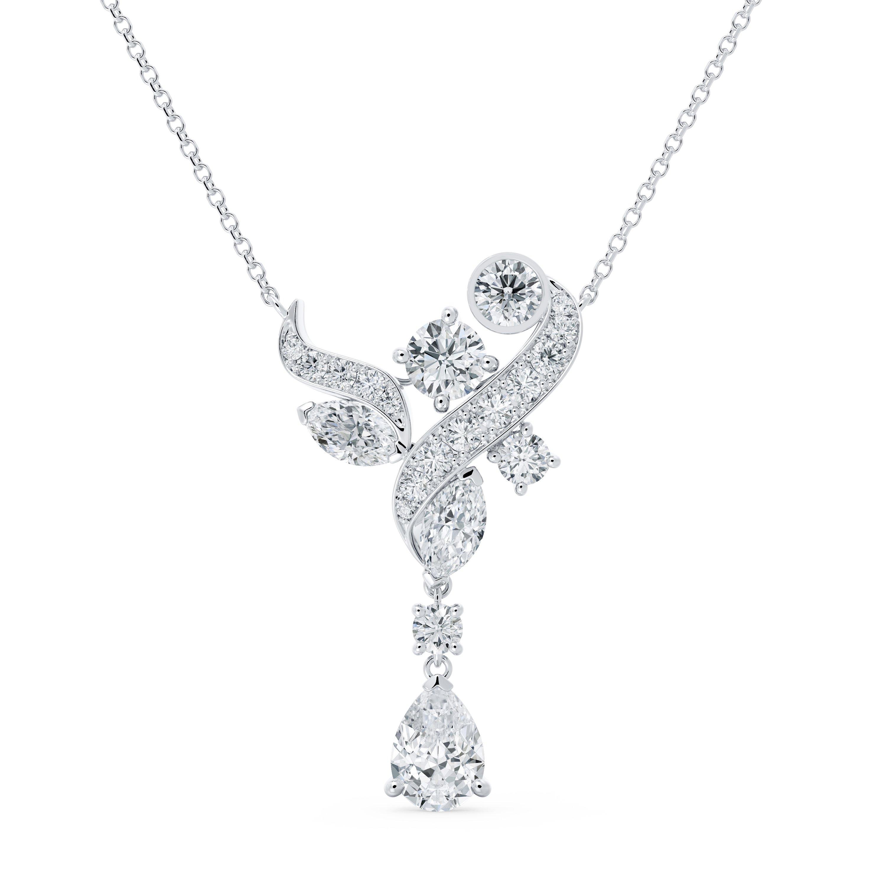 Adonis Rose Pendant in White Gold, image 1