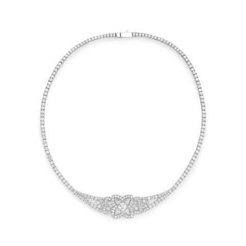Enchanted Lotus Necklace in white gold