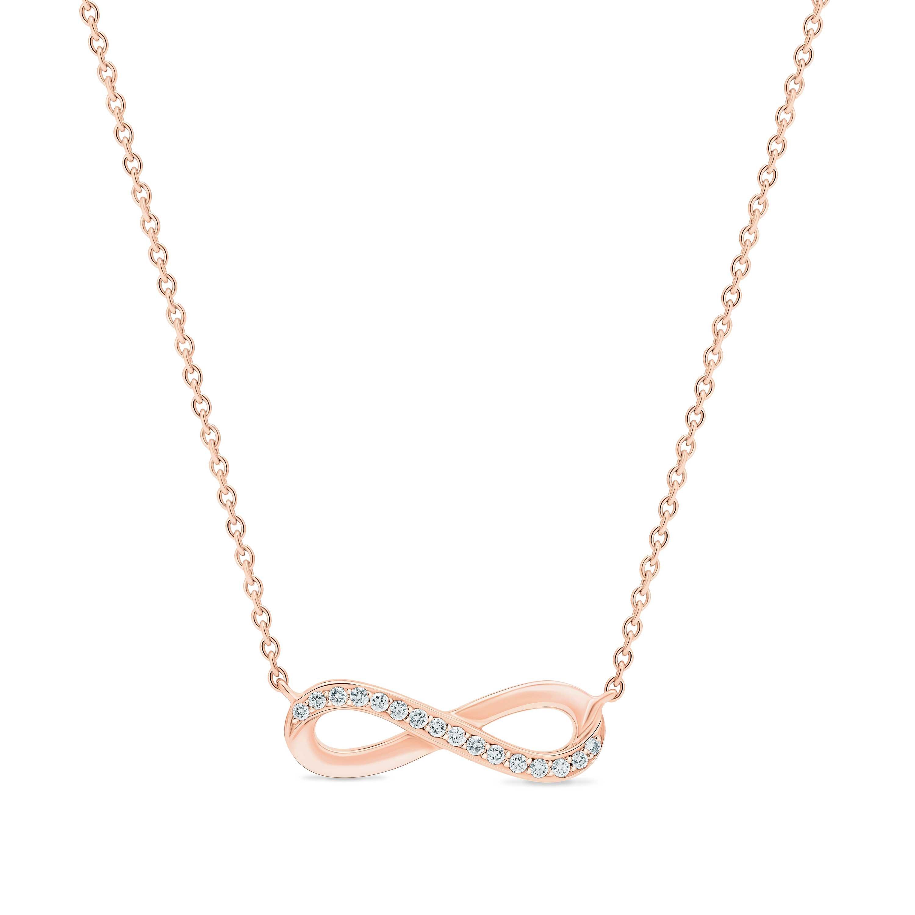 Infinity necklace in rose gold