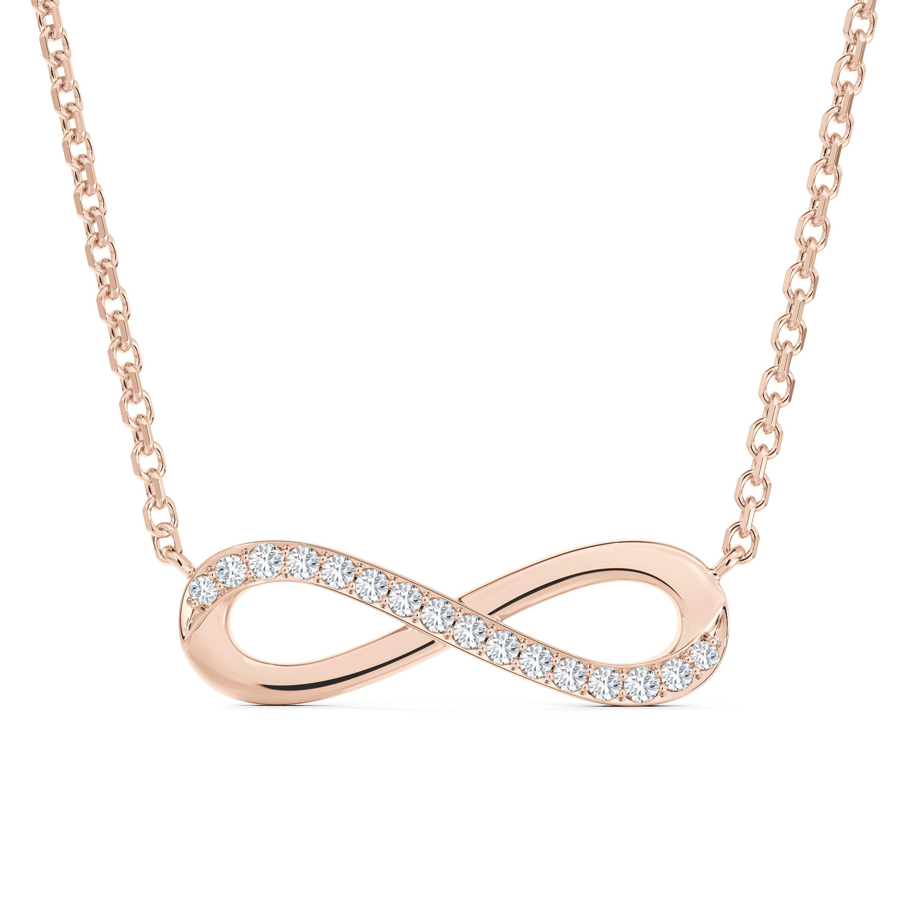 Infinity Necklace in Rose Gold, image 1