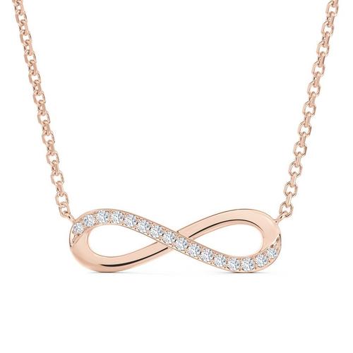 Rose gold eternity on sale necklace