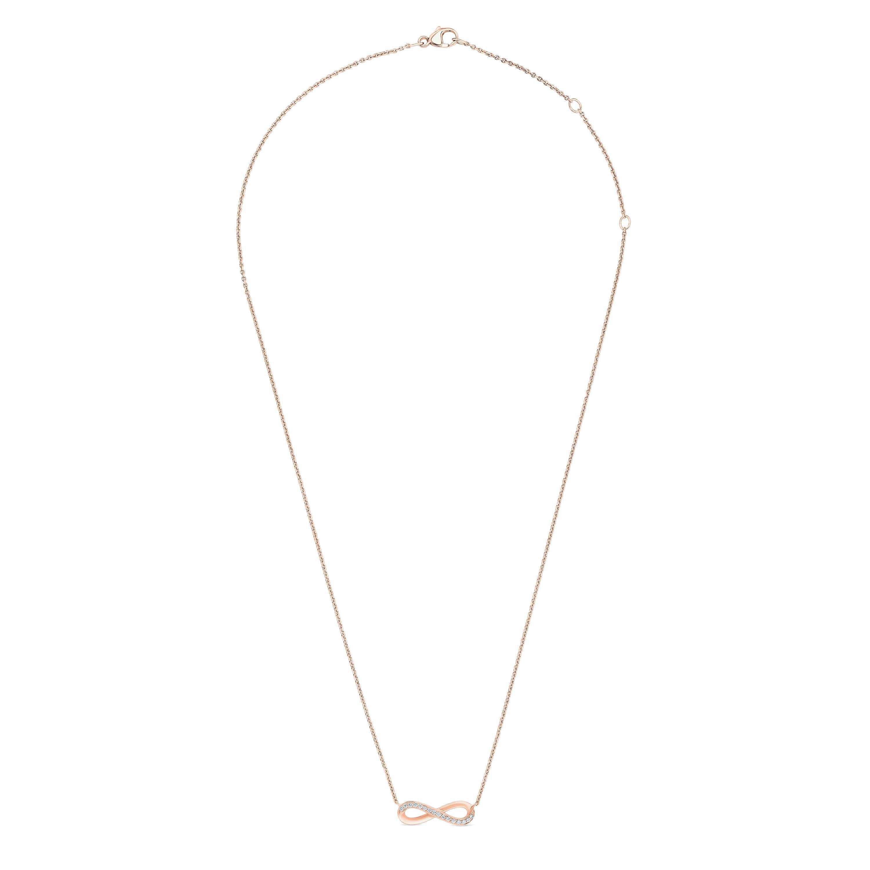 Infinity 玫瑰金鉆石項鏈, image 2