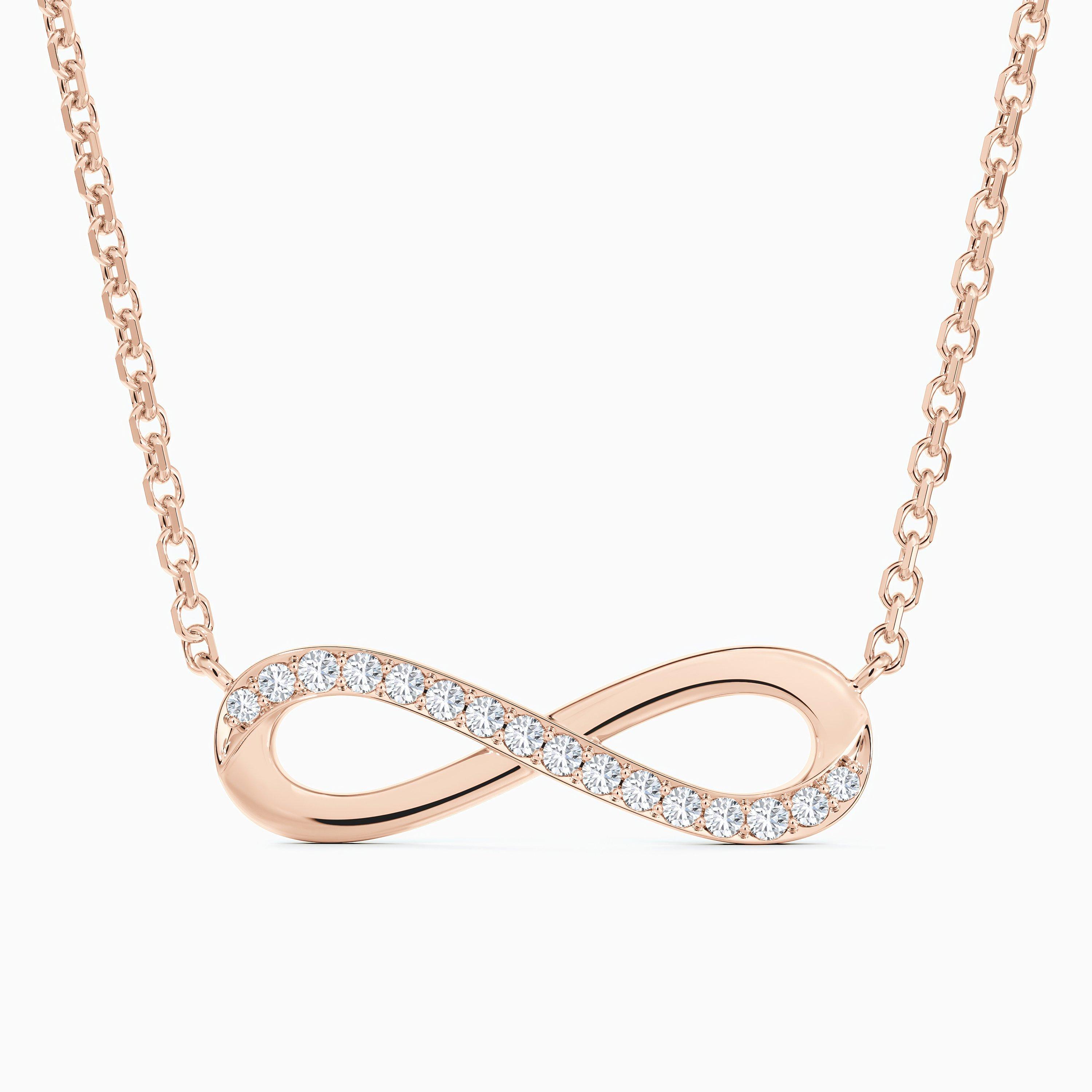 Infinity Necklace in Rose Gold, image 1