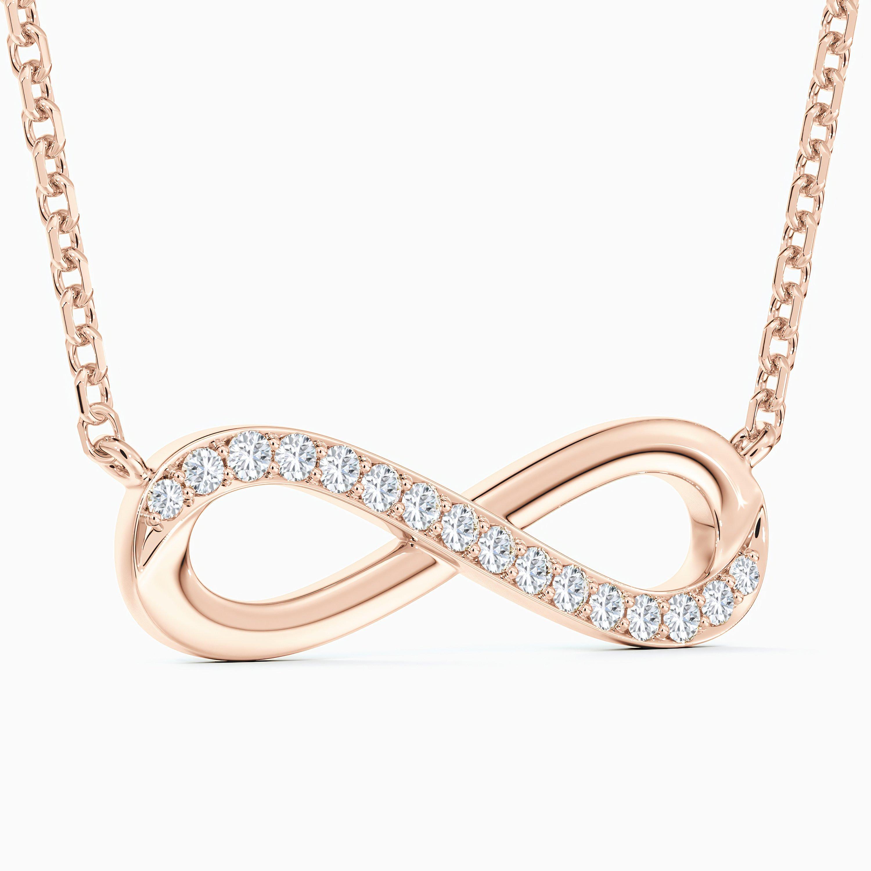 Infinity Necklace in Rose Gold, image 2