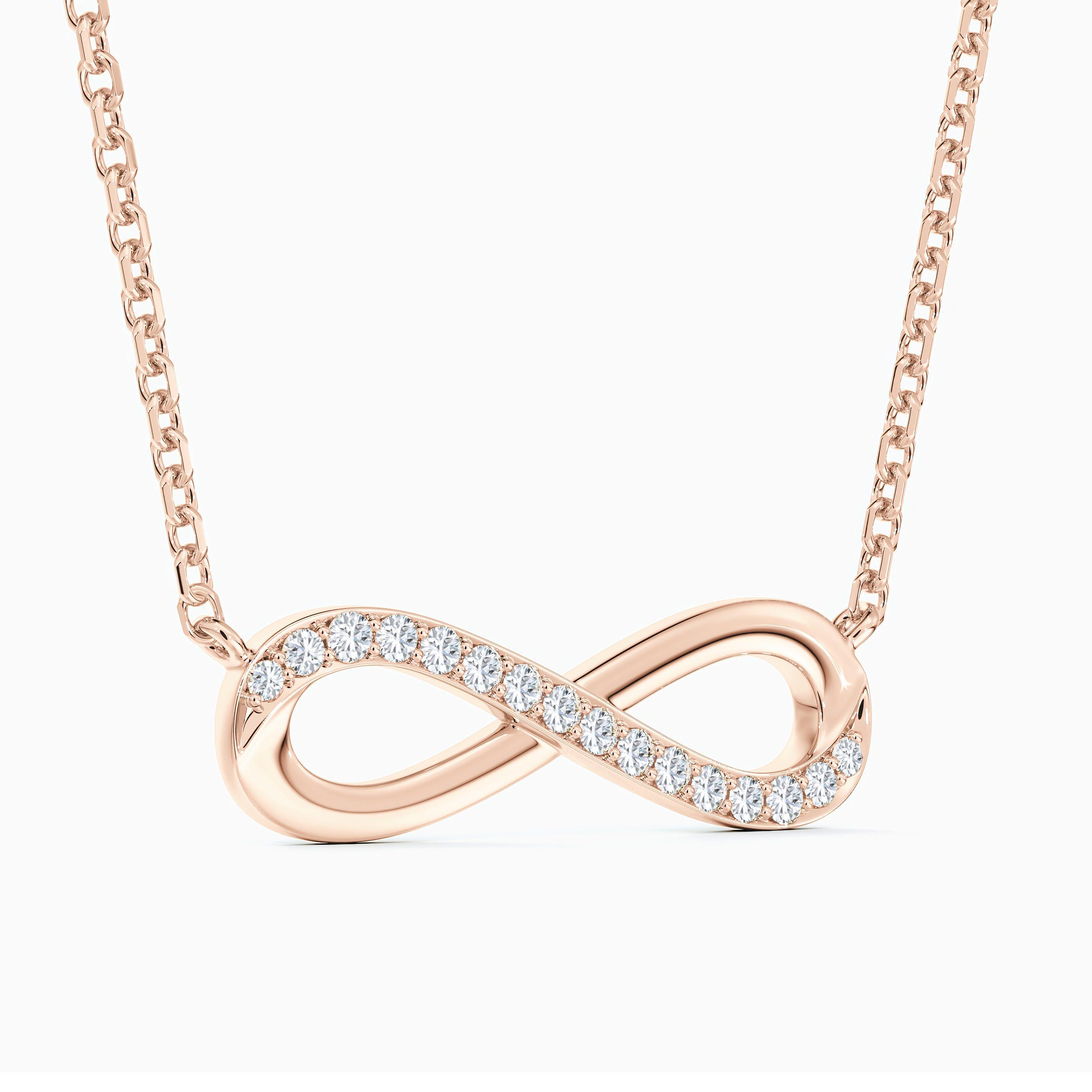 Collier Infinity en or rose, image 4