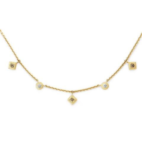 Talisman charm necklace in yellow gold