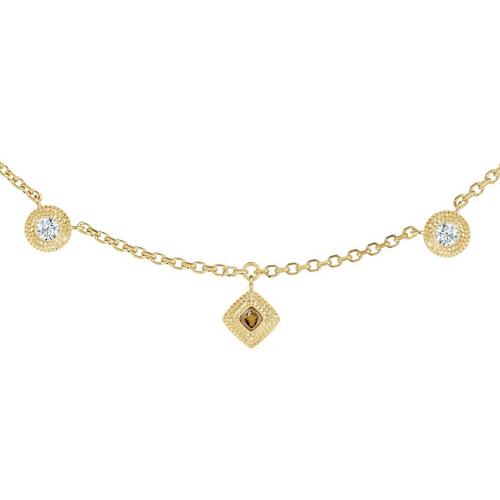 Talisman charm necklace in yellow gold