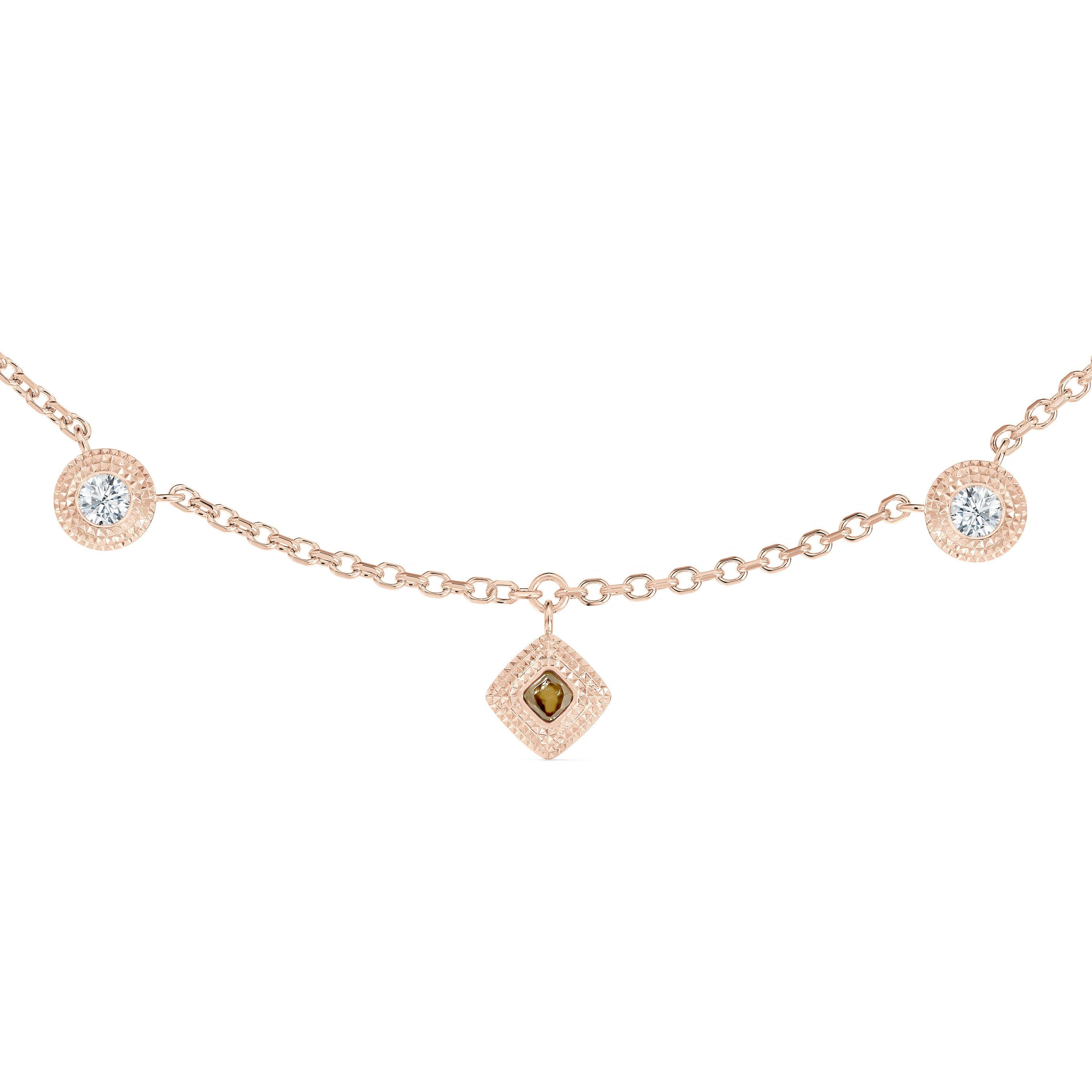 Talisman Charm Necklace in Rose Gold