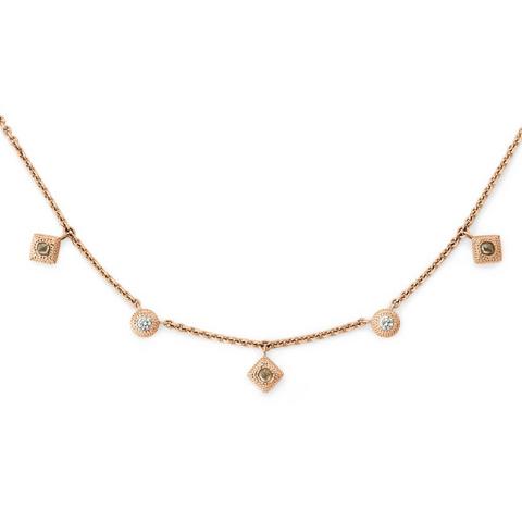 Talisman charm necklace in rose gold