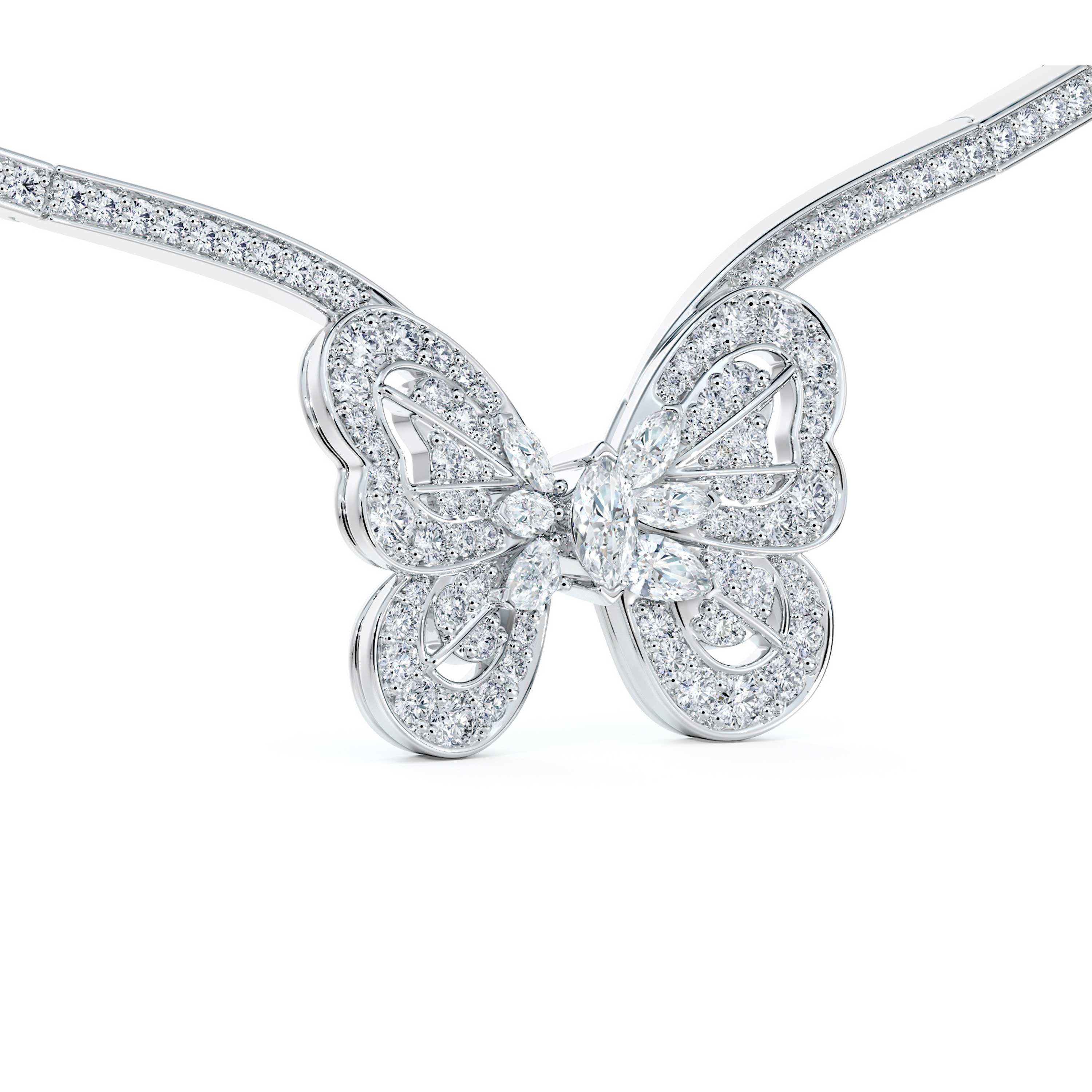 Portraits of Nature butterfly 白金鉆石項鏈, image 3