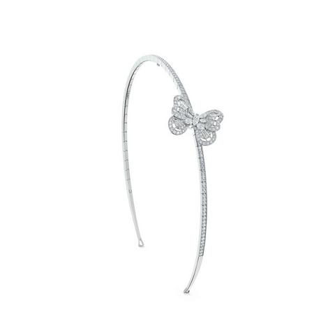 Portraits of Nature butterfly Monarch headband in white gold