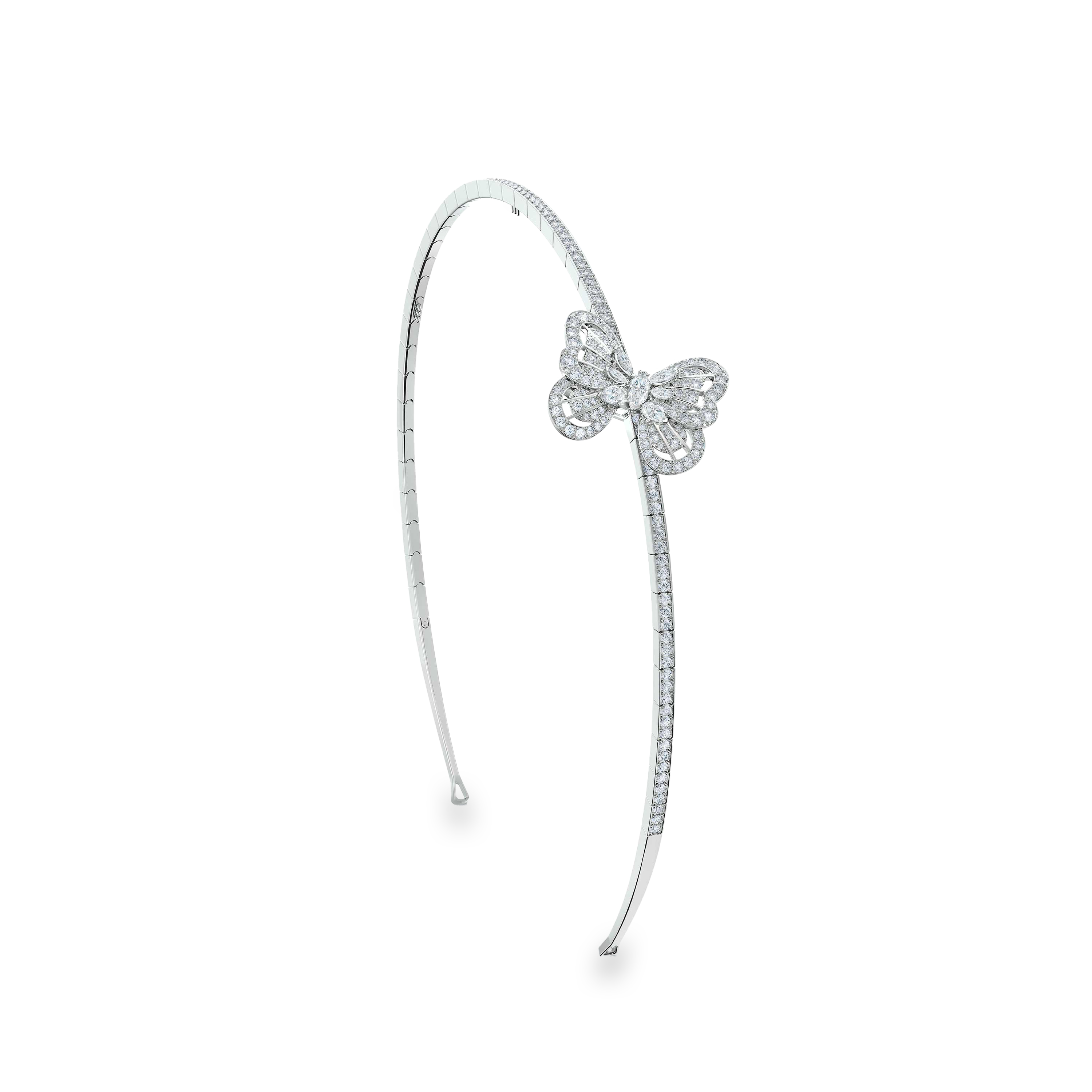 Portraits of Nature butterfly Monarch headband in white gold, image 1