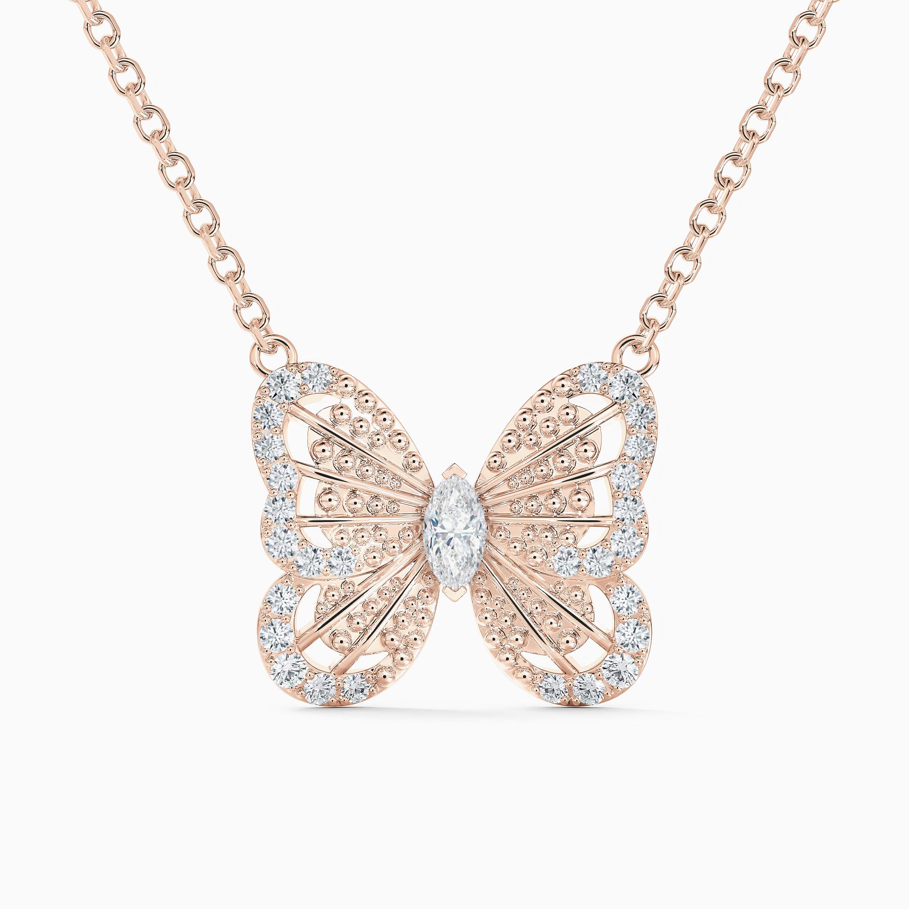 Pendentif Portraits of Nature butterfly en or rose Pendentif Portraits of Nature butterfly en or rose, image 1