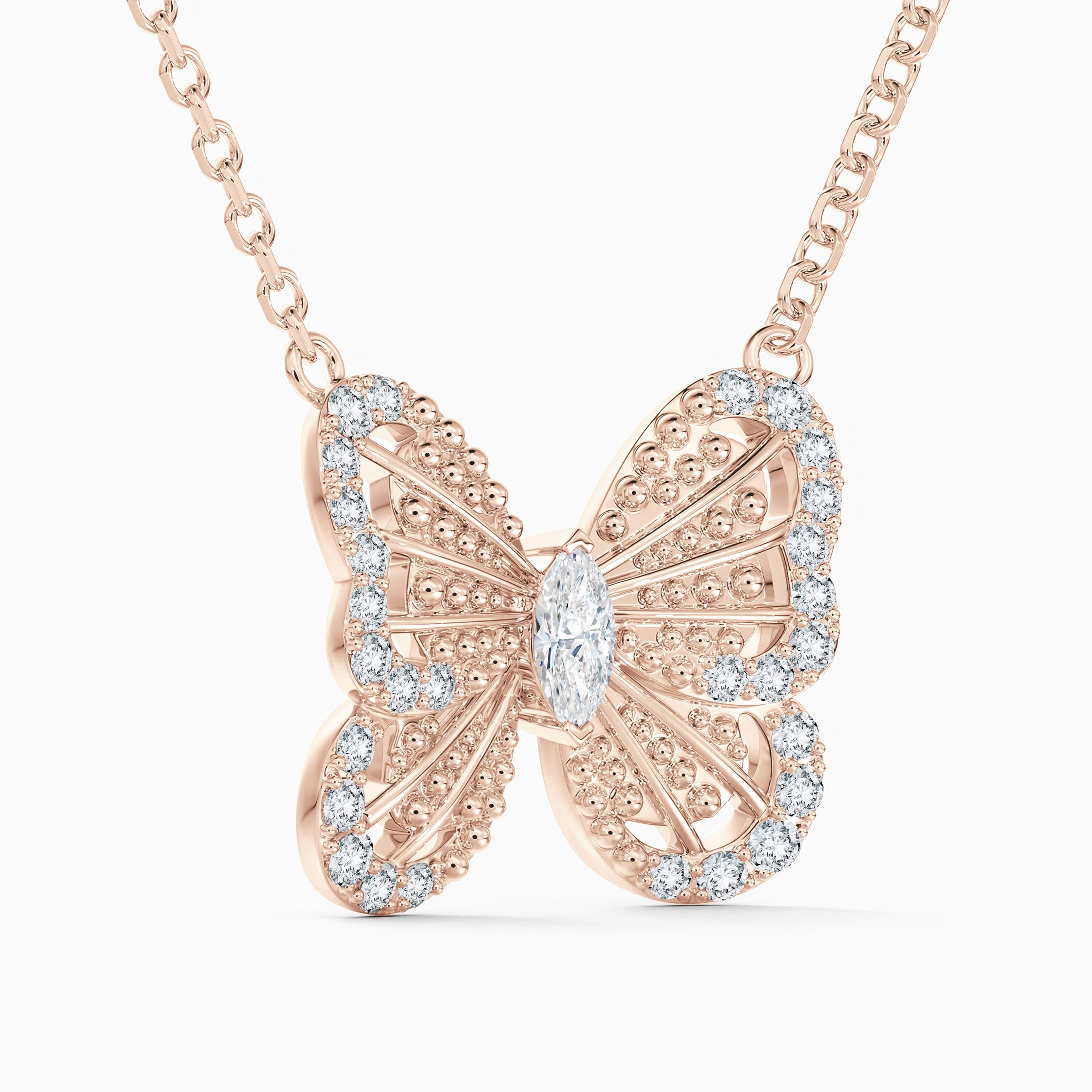 Pendentif Portraits of Nature butterfly en or rose Pendentif Portraits of Nature butterfly en or rose, image 2