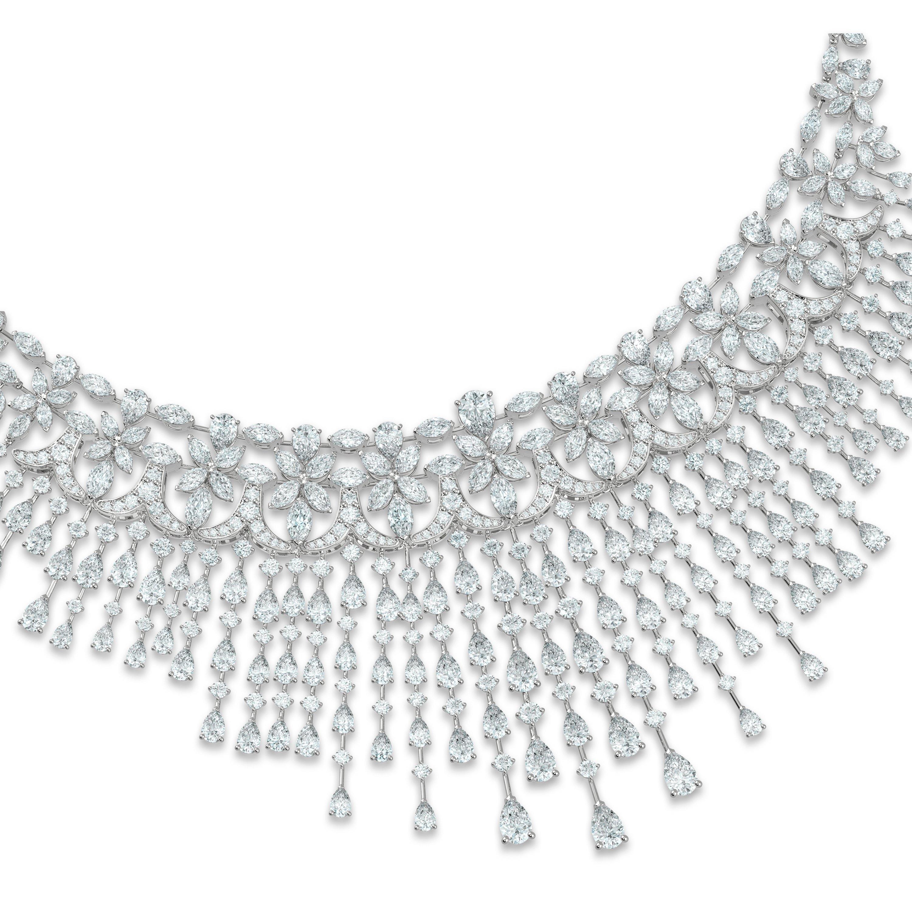 Ellesmere Treasure Necklace in white gold