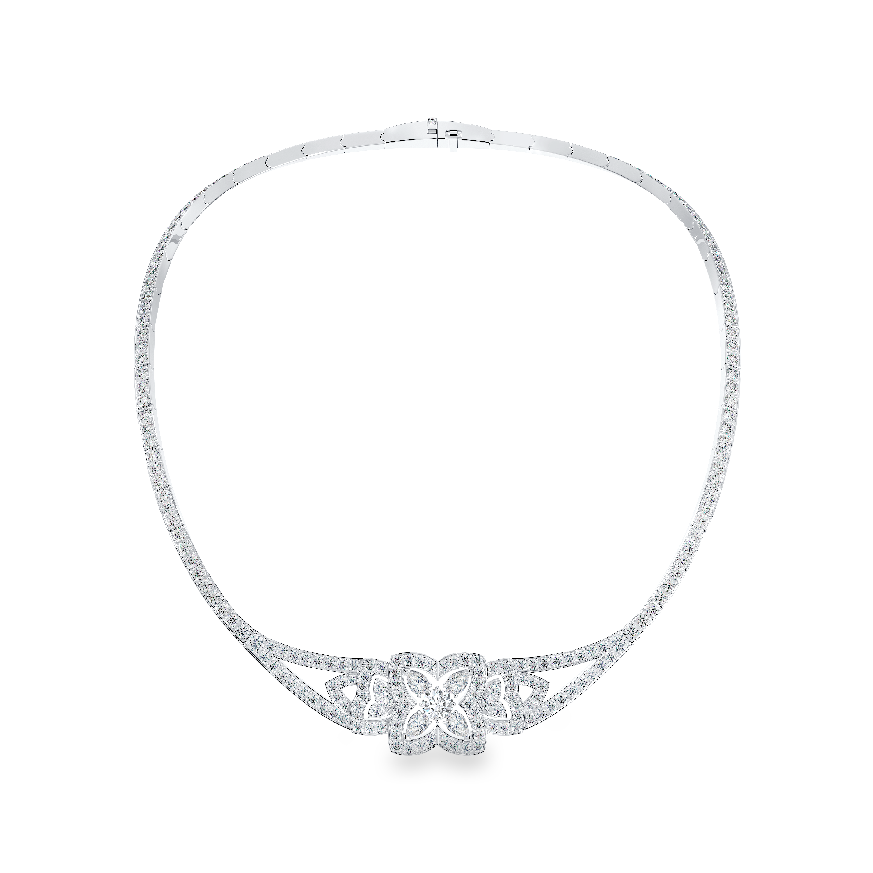 Collier Enchanted Lotus en or blanc, image 1