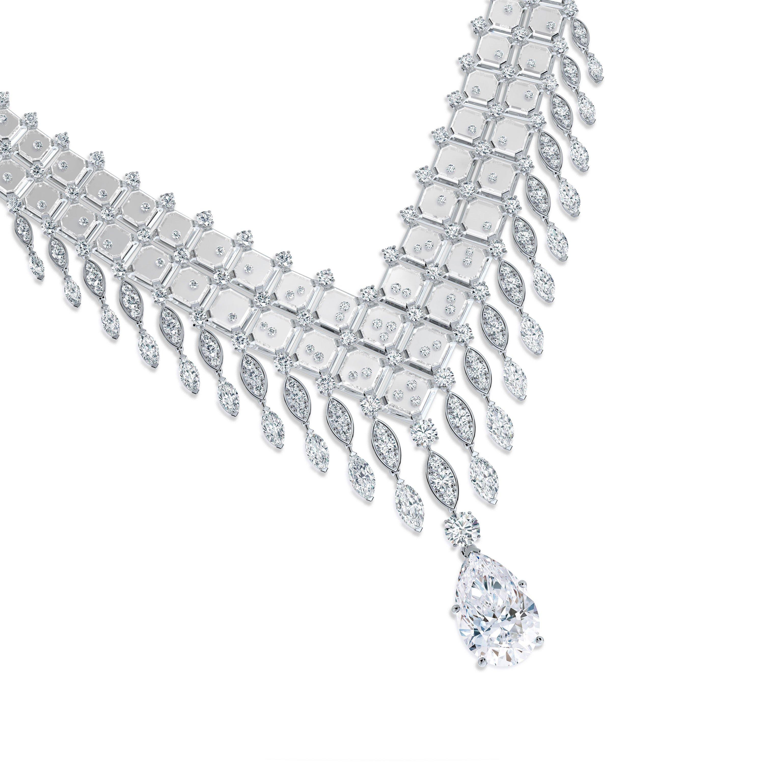 Diamond hot sale necklace rate