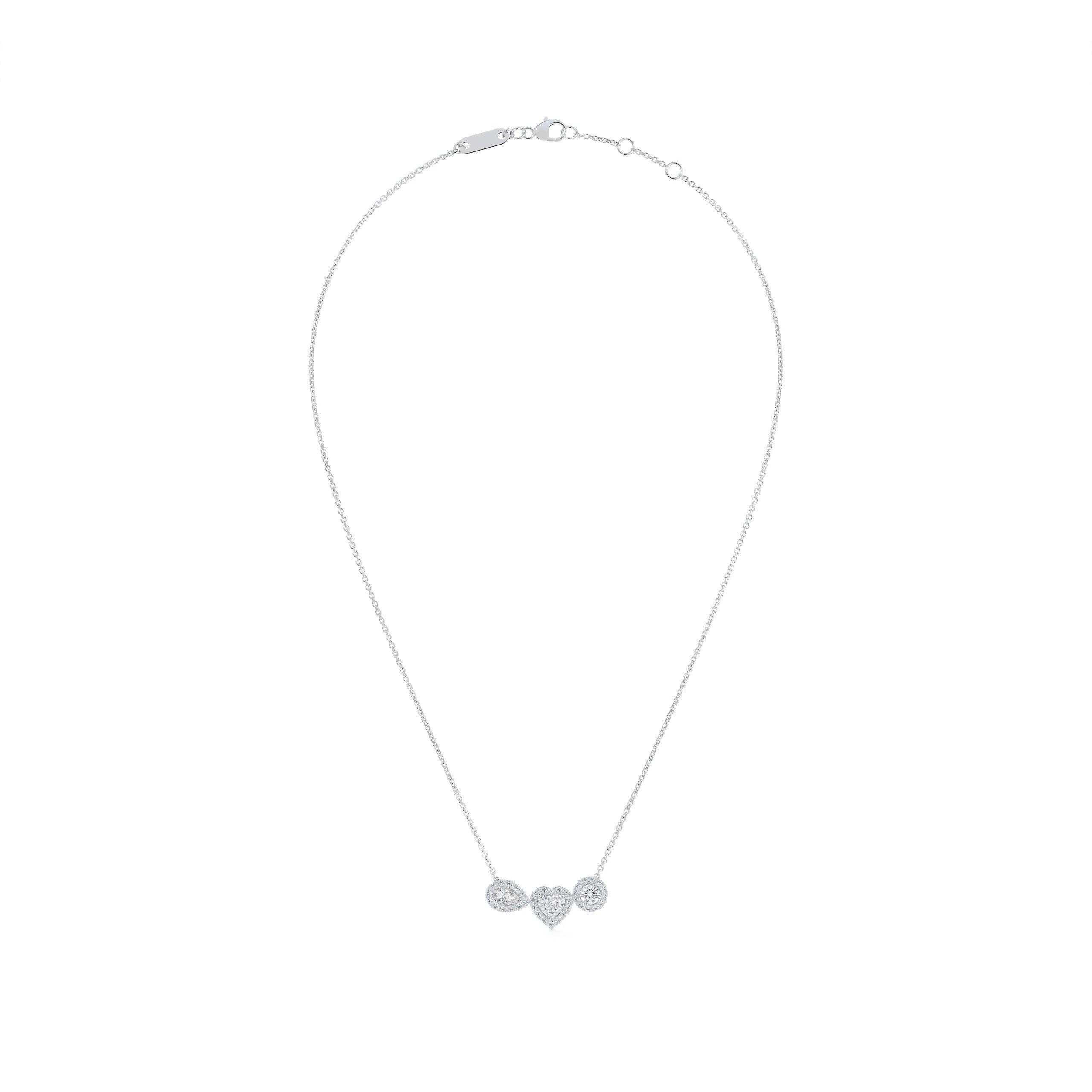 Collier Aura Trilogie en or blanc