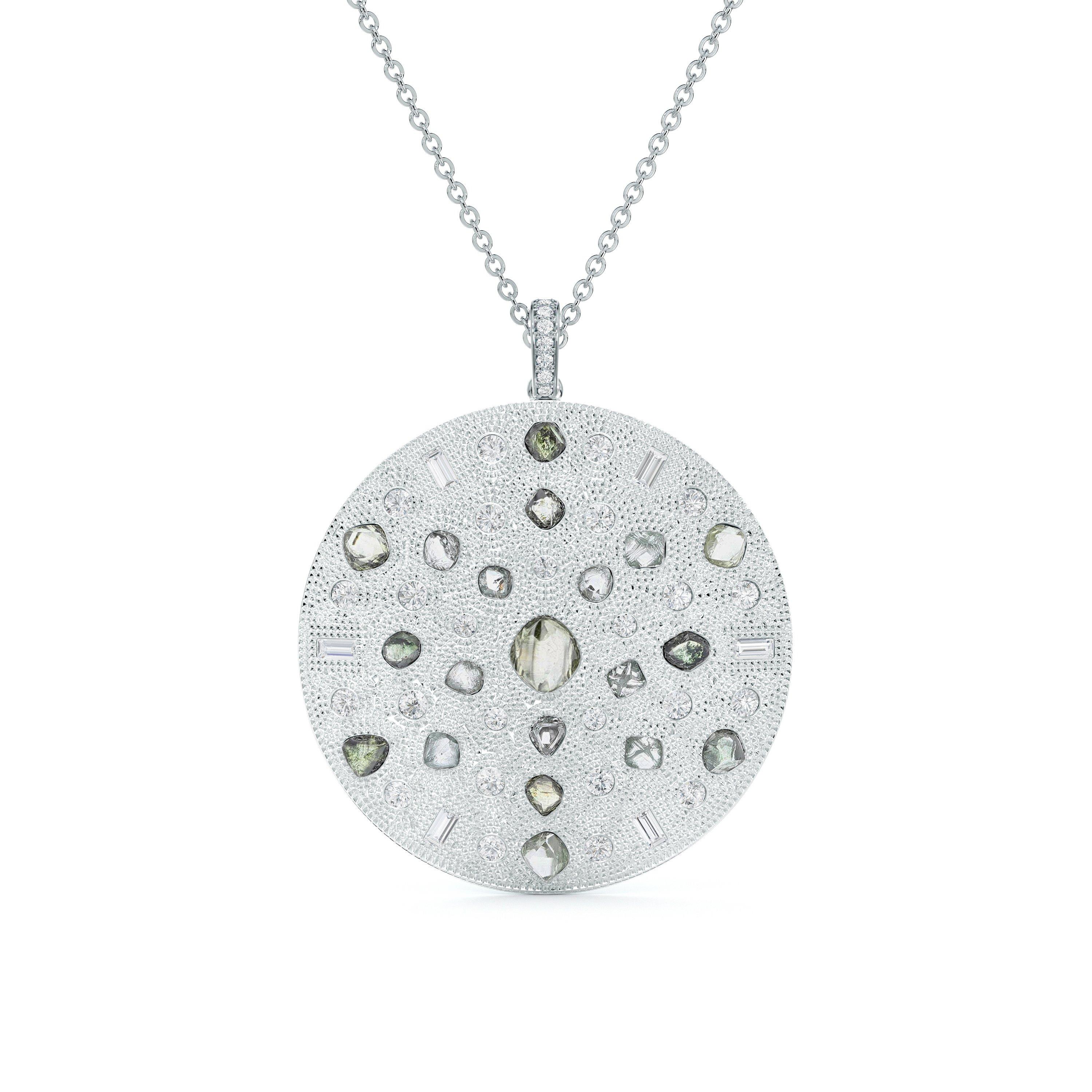 Talisman Medallion in white gold, image 1