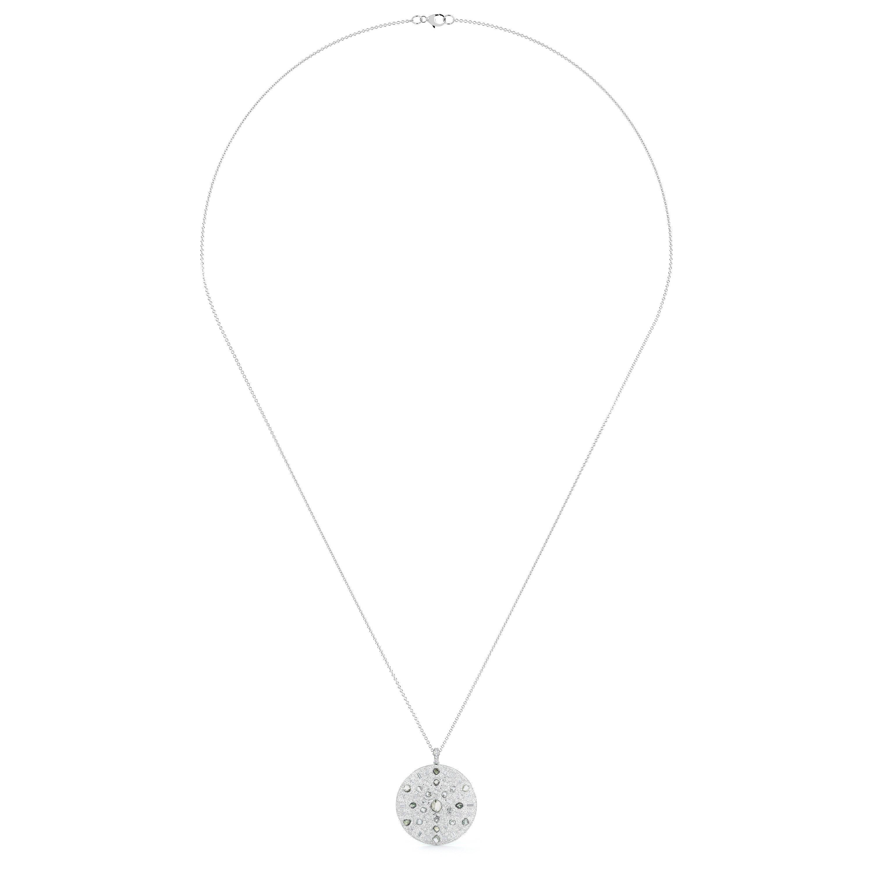 Médaille Talisman en or blanc