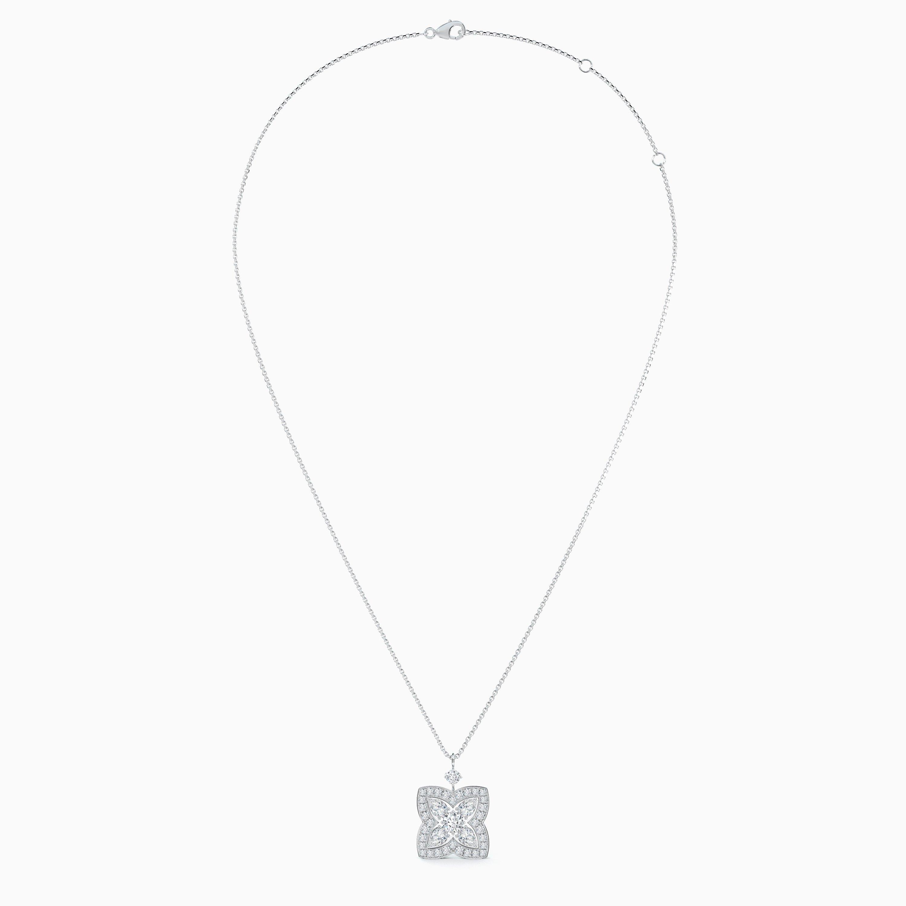 Pendentif Enchanted Lotus en Or Blanc, image 5