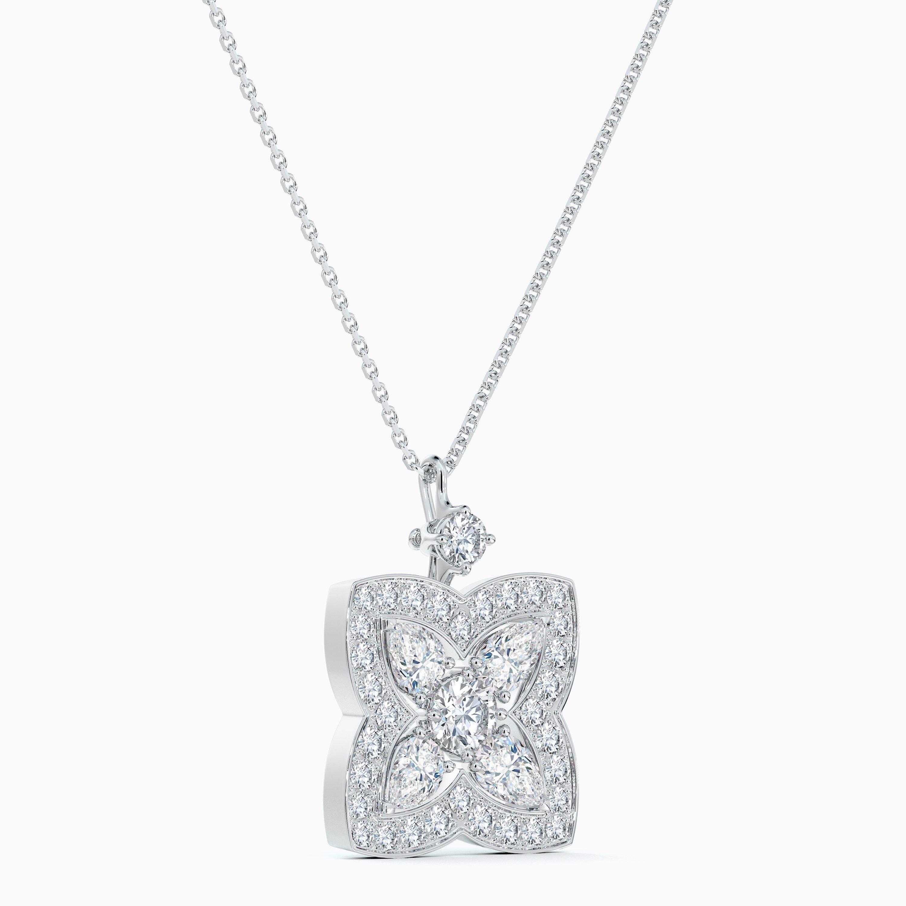 Pendentif Enchanted Lotus en Or Blanc, image 4