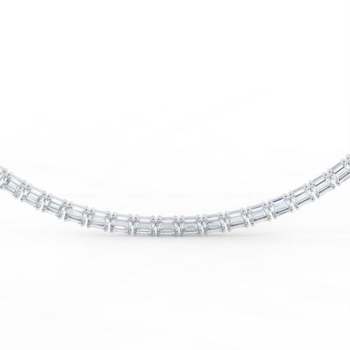 Princess cut hot sale tennis necklace