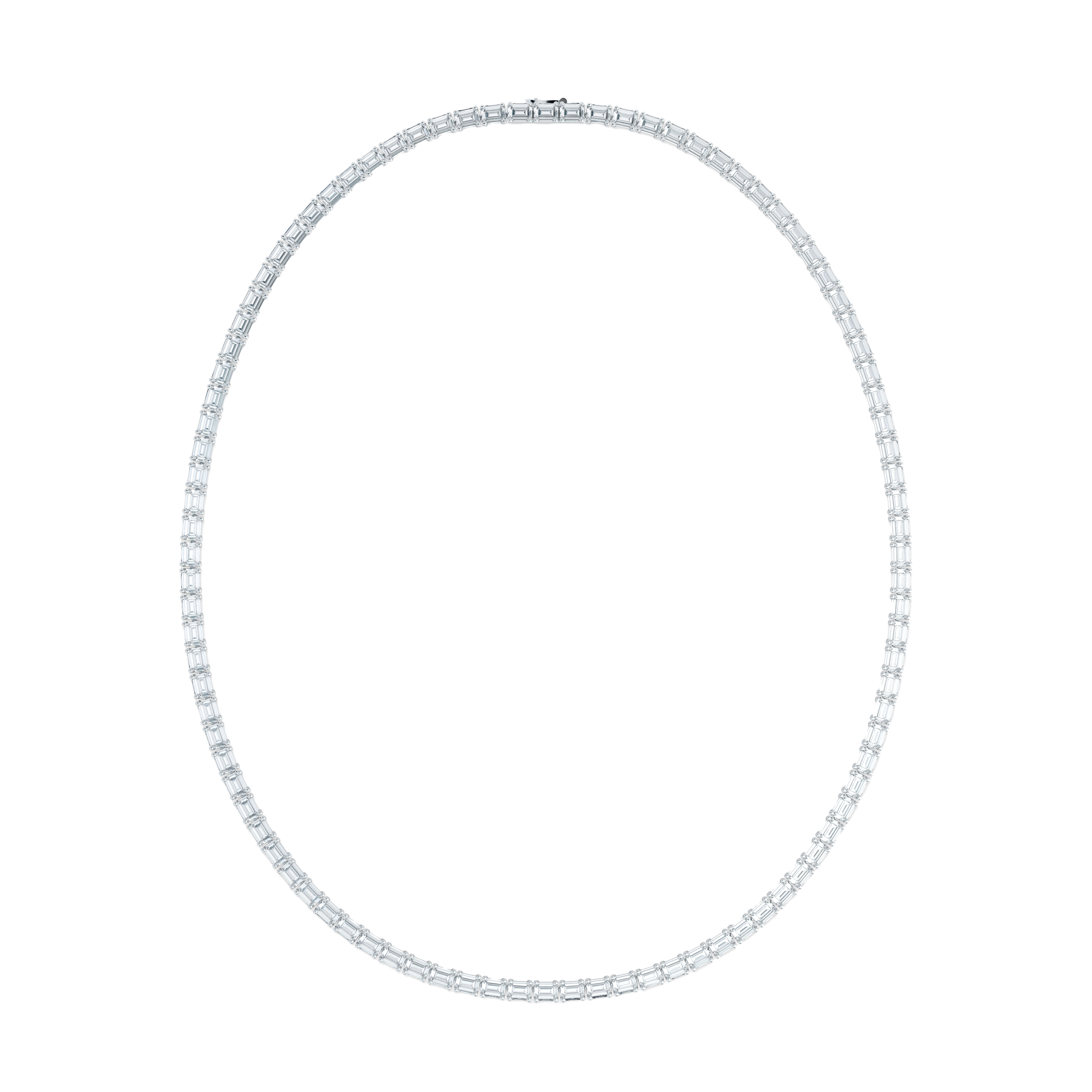 Collier DB Classic Eternity diamants taille &eacute;meraude, image 1