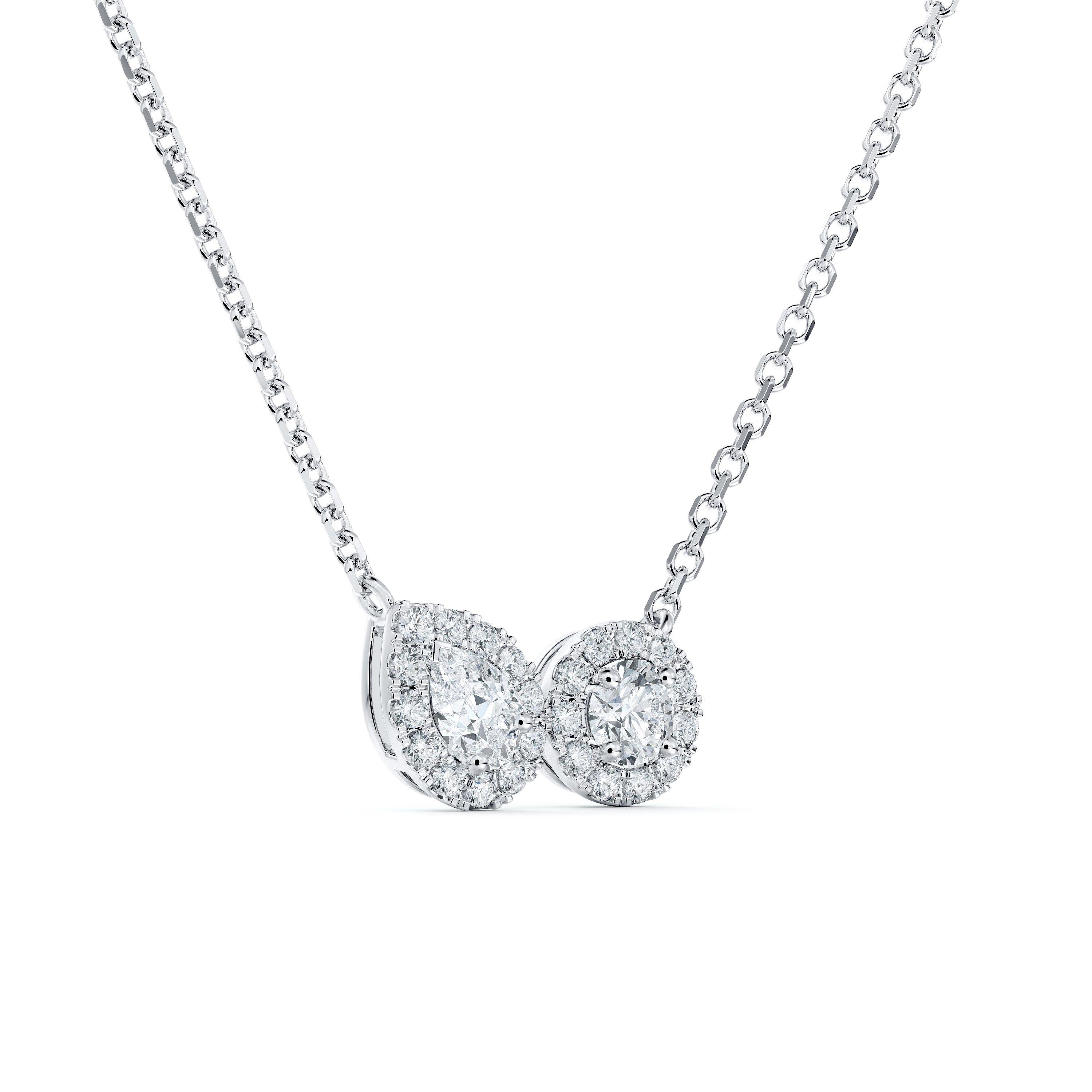 Aura  Toi & Moi 白金鉆石項鏈, image 3