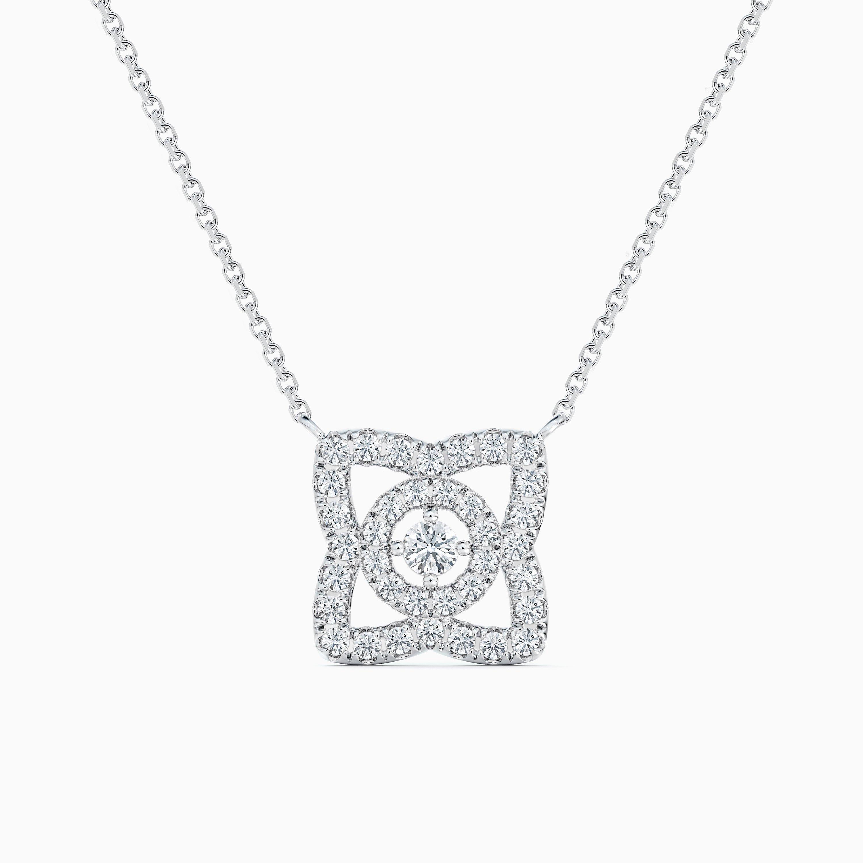 Enchanted Lotus Pendant in White Gold, image 1