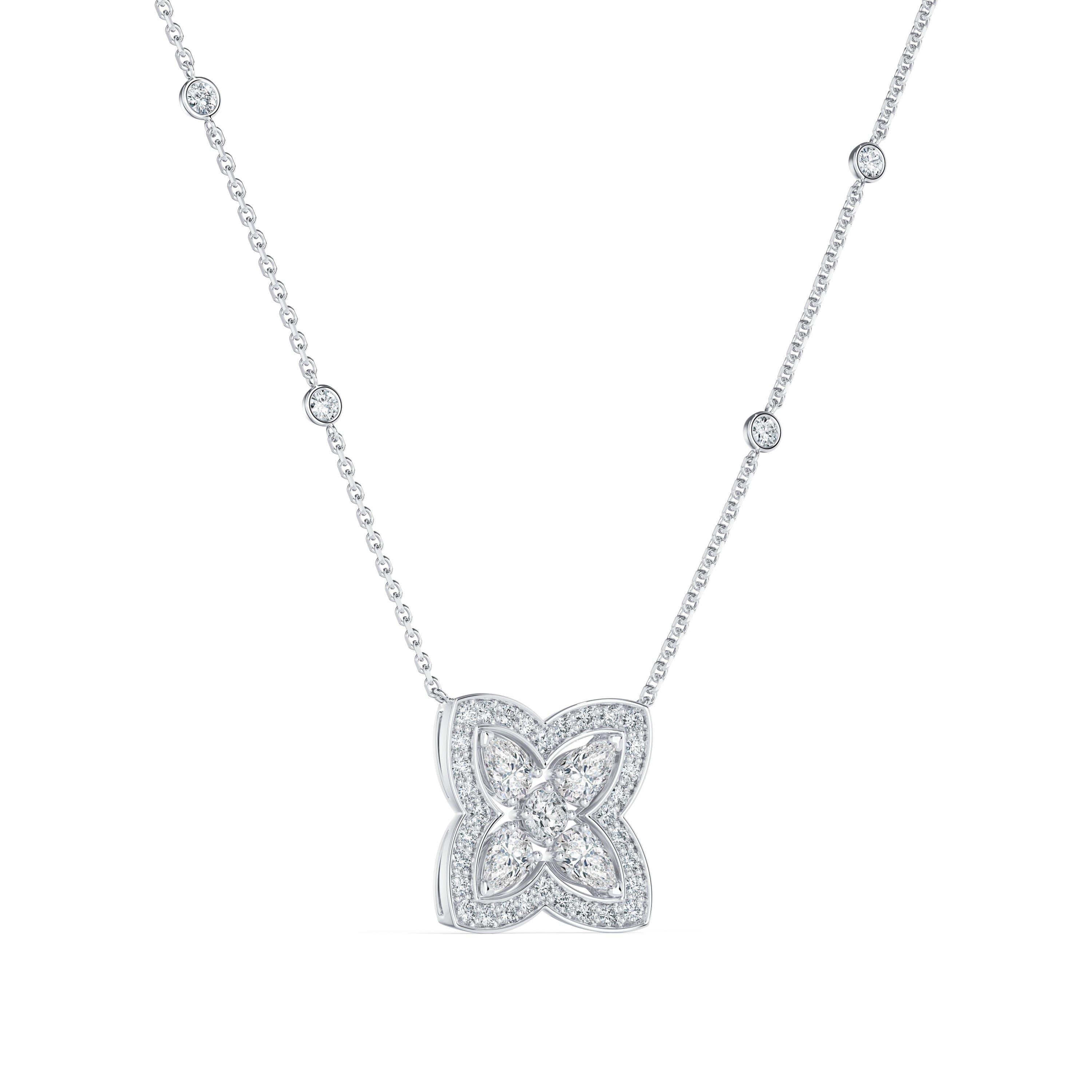 Enchanted Lotus 白金鉆石項鏈, image 2