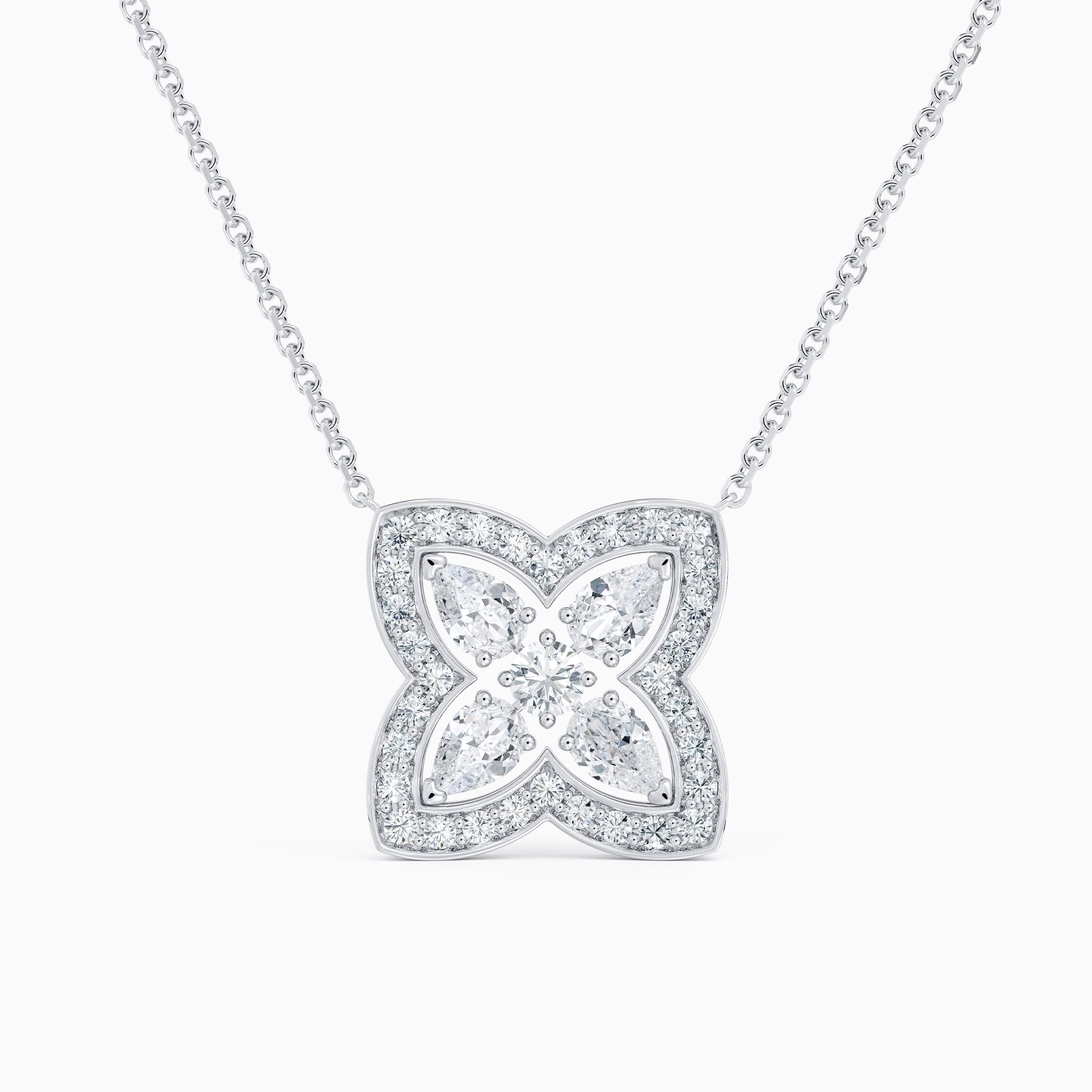 Enchanted Lotus Pendant in white gold with pear shape diamonds Enchanted Lotus Pendant in white gold with pear shape diamonds, image 1