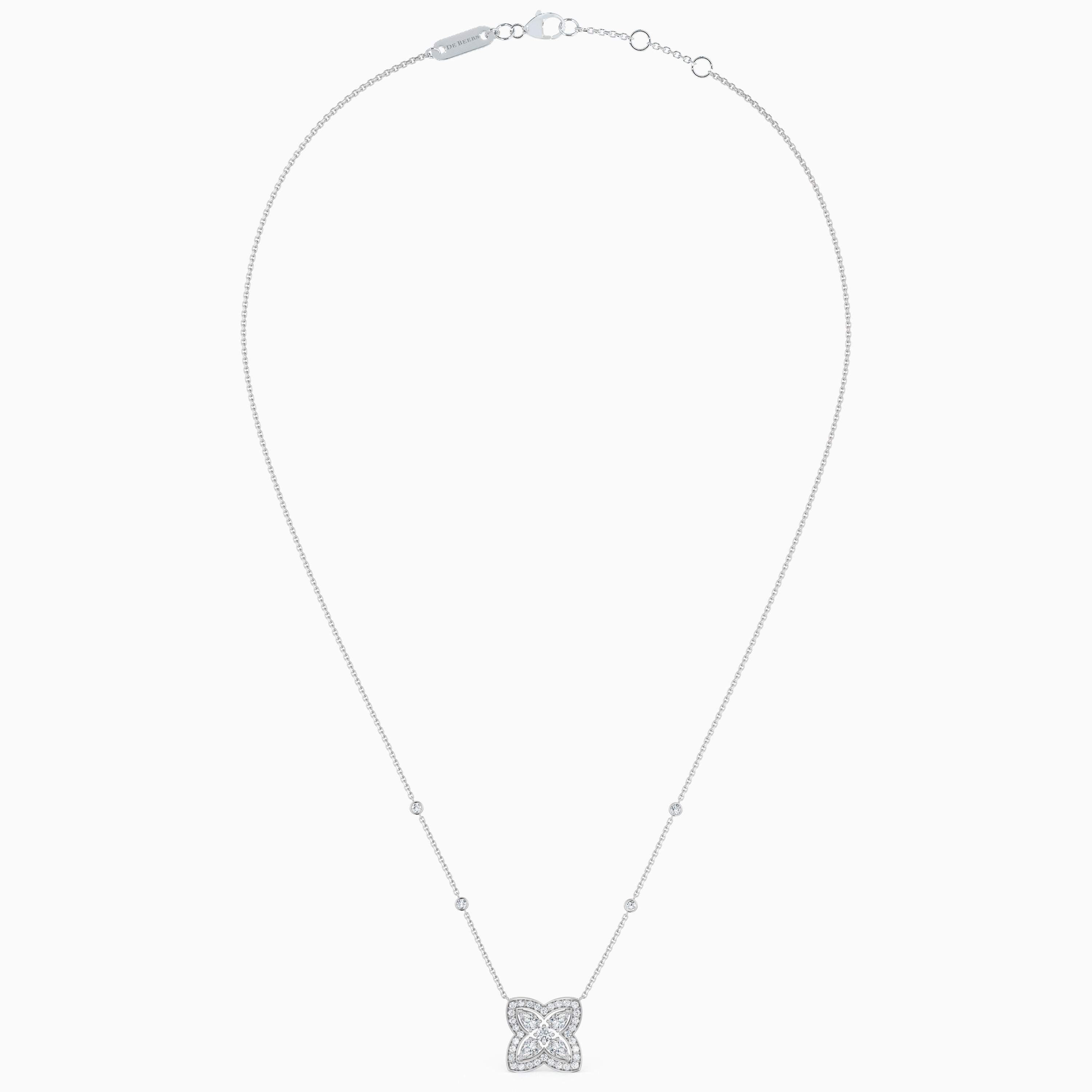 Enchanted Lotus Pendant in white gold with pear shape diamonds Enchanted Lotus Pendant in white gold with pear shape diamonds, image 4