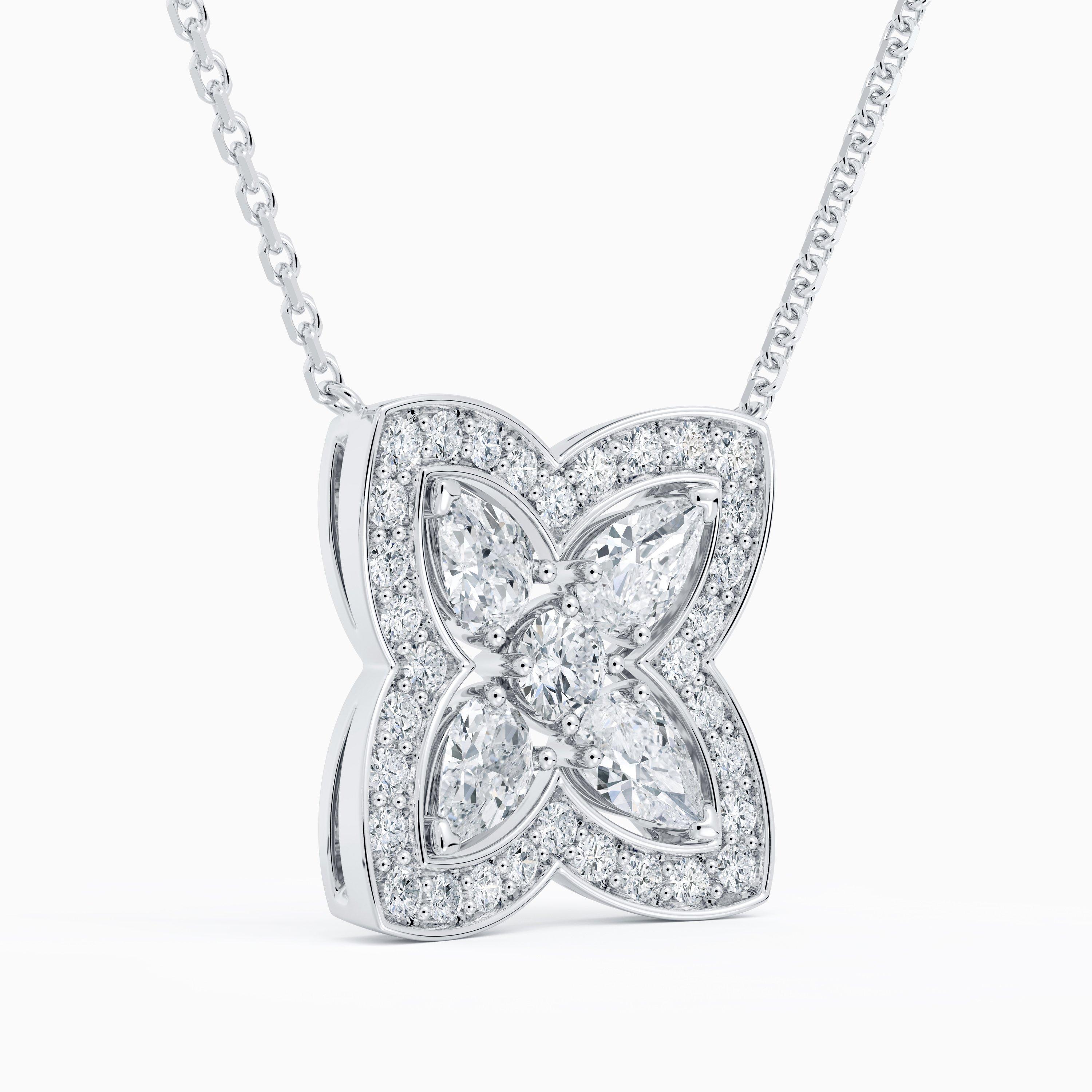 Pendentif Enchanted Lotus en or blanc, image 3