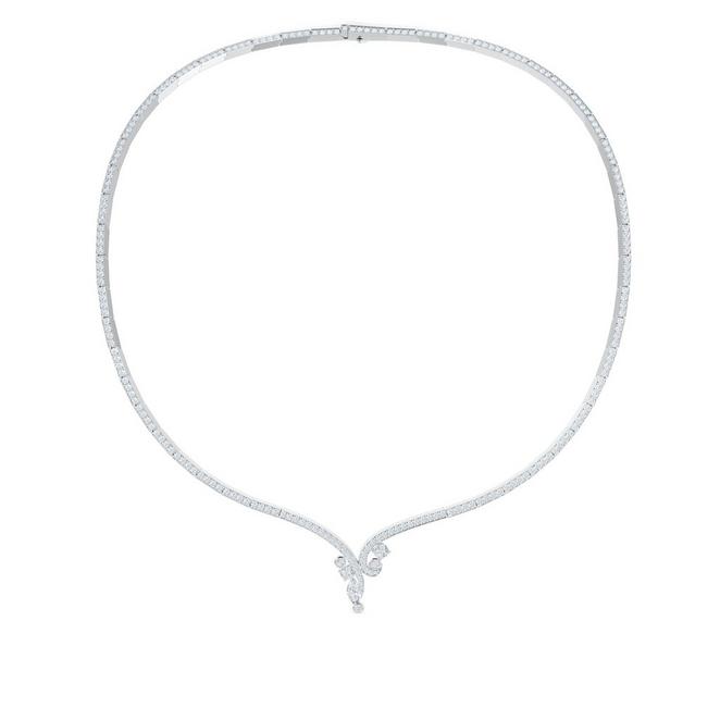 Adonis Rose Necklace in White Gold