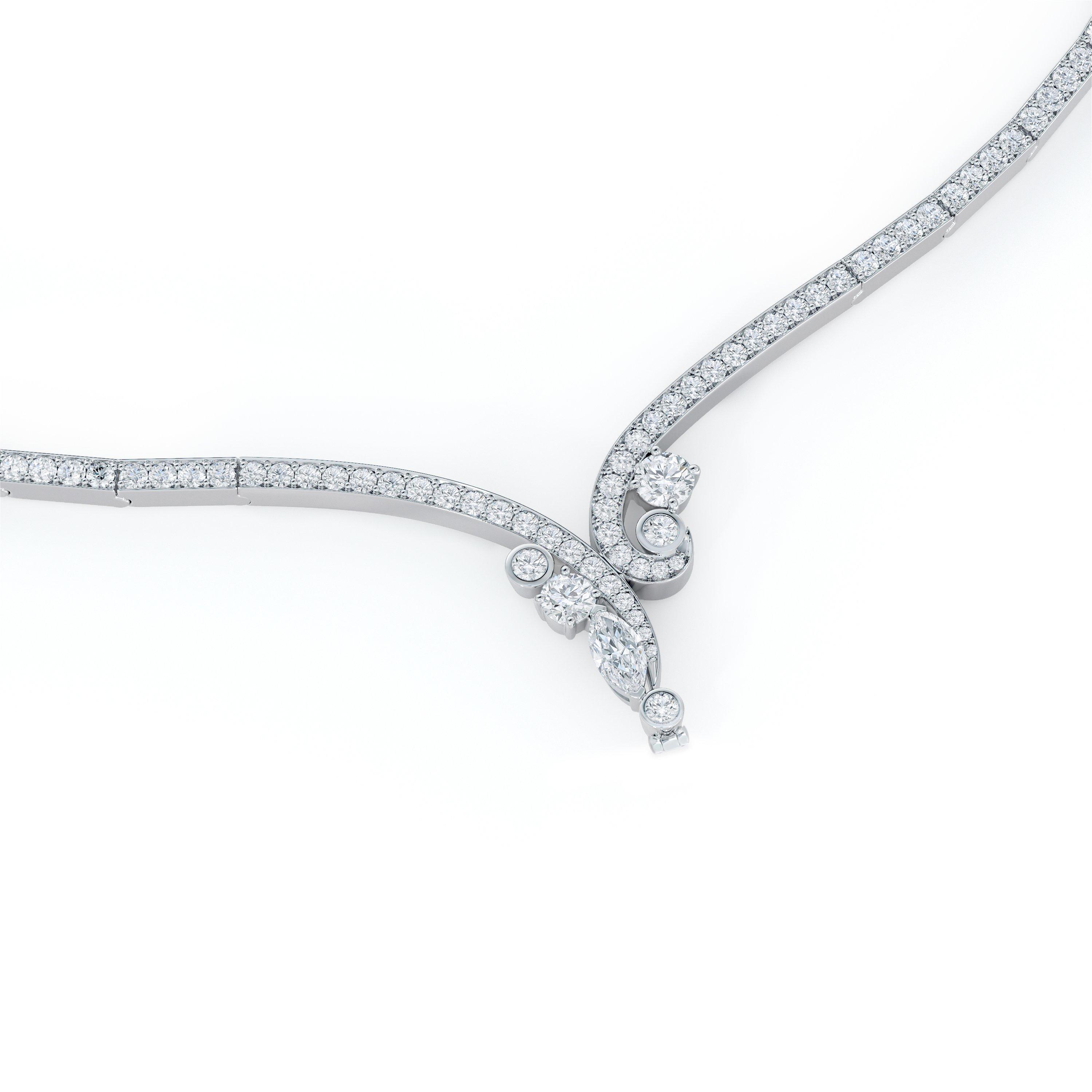 Adonis Rose 白金鉆石項鏈, image 2