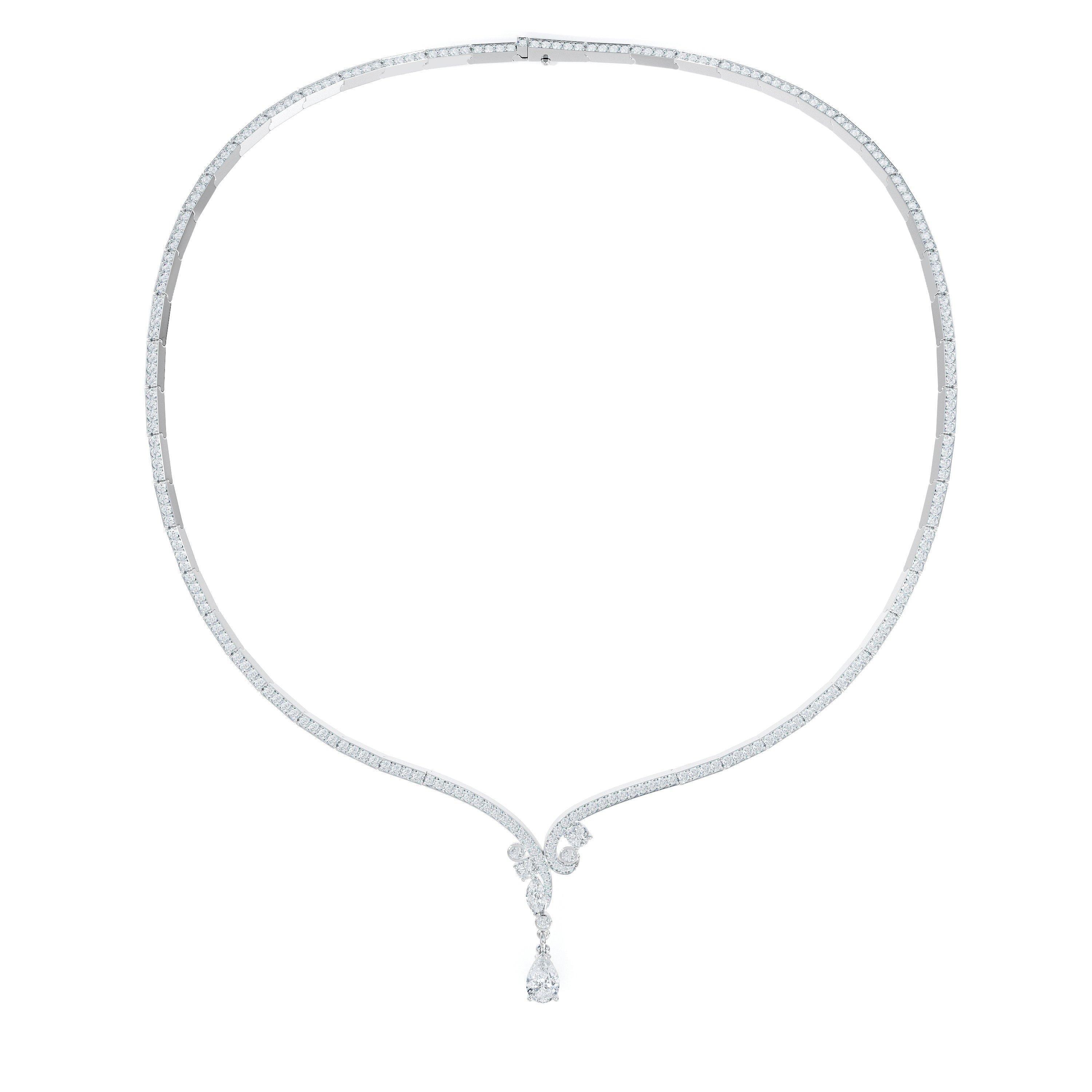 Adonis Rose 白金鉆石項鏈, image 5