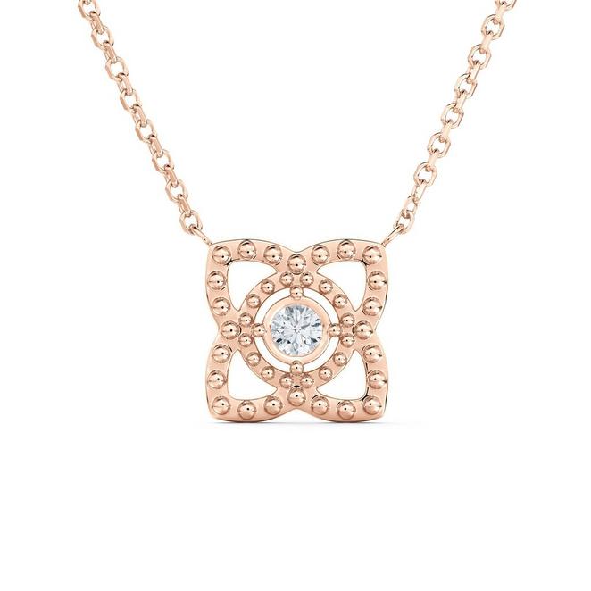 ENCHANTED LOTUS BEADED NECKLACE IN ROSE GOLD