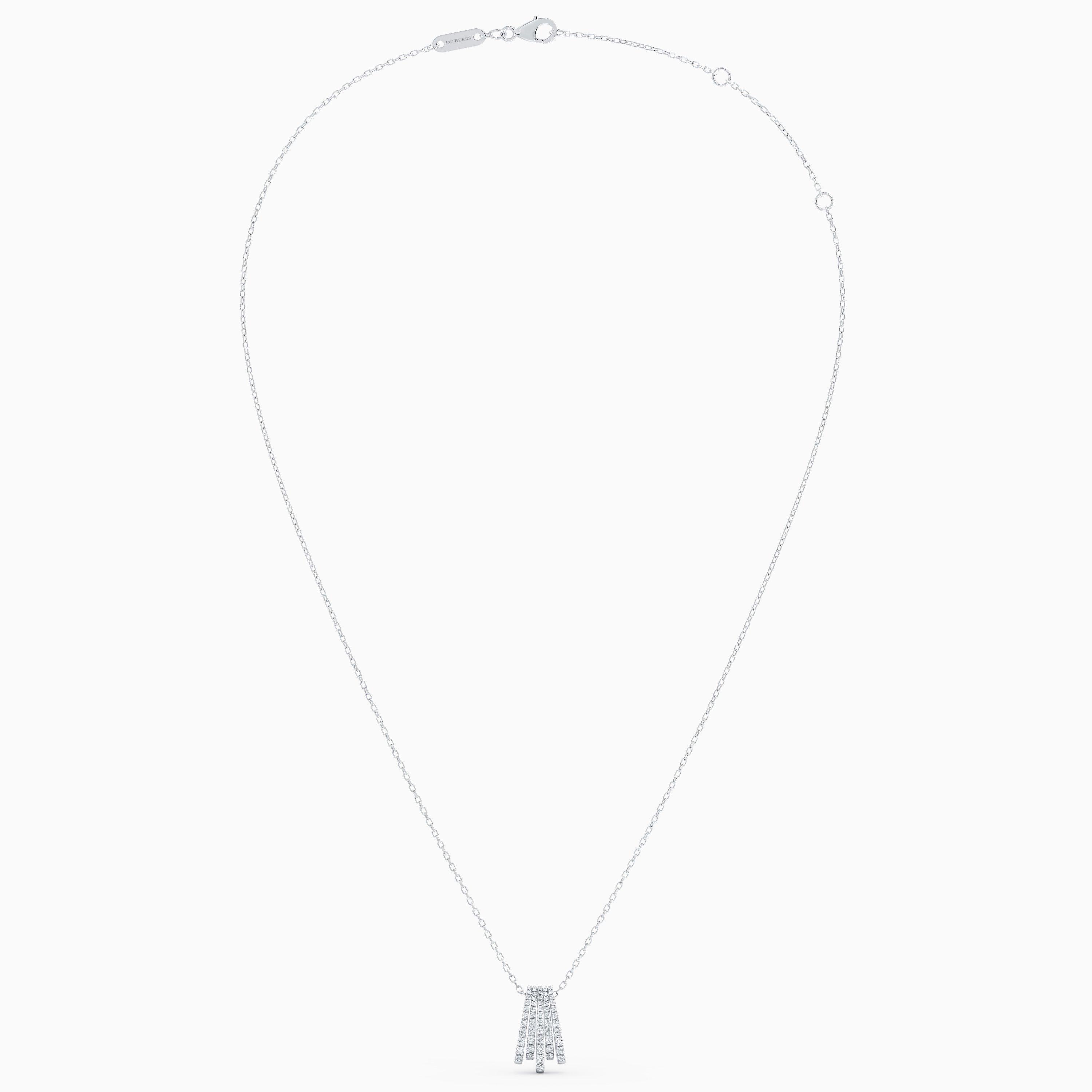 DB Classic Five Line Pendant in white gold, image 4