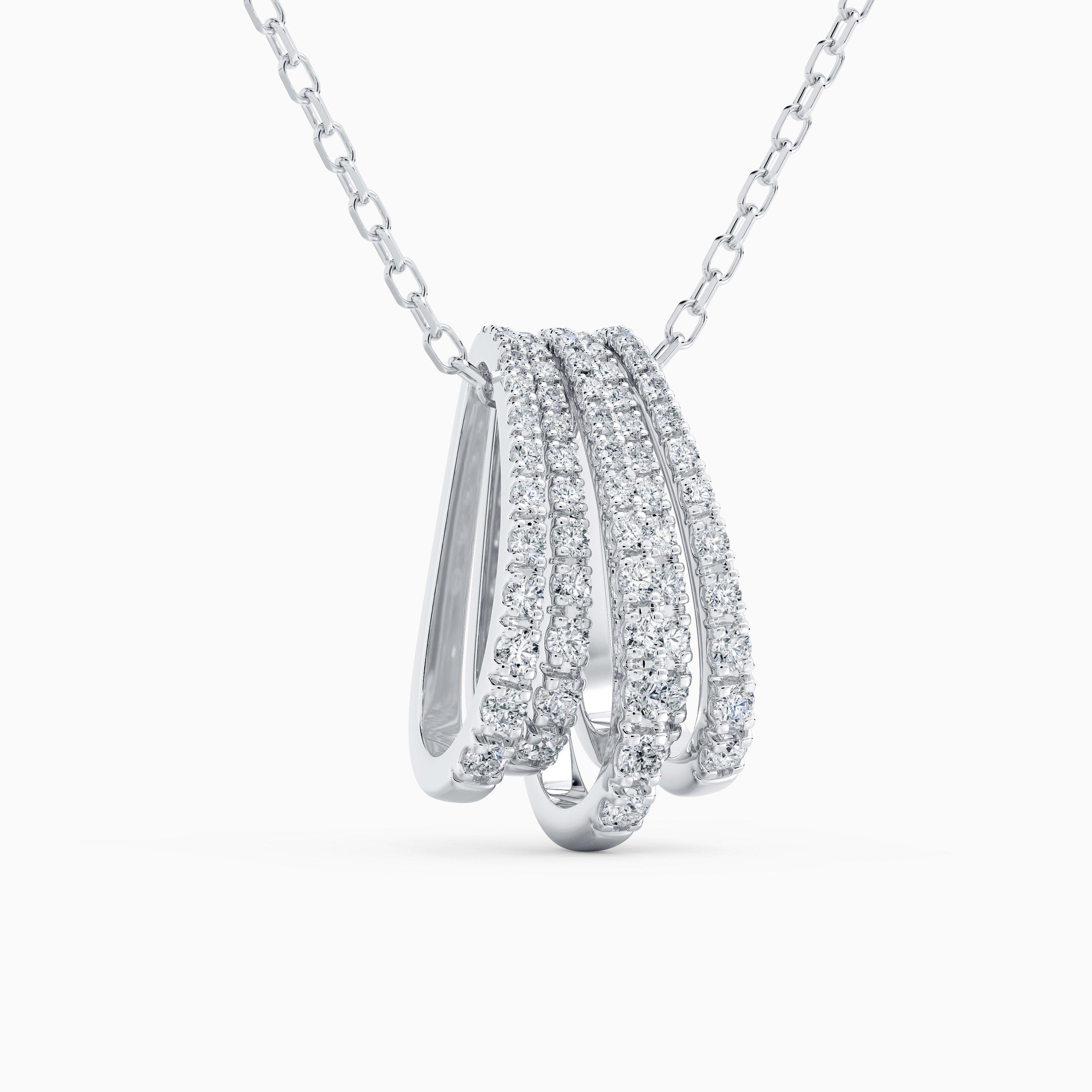 DB Classic Five Line Pendant in white gold, image 3