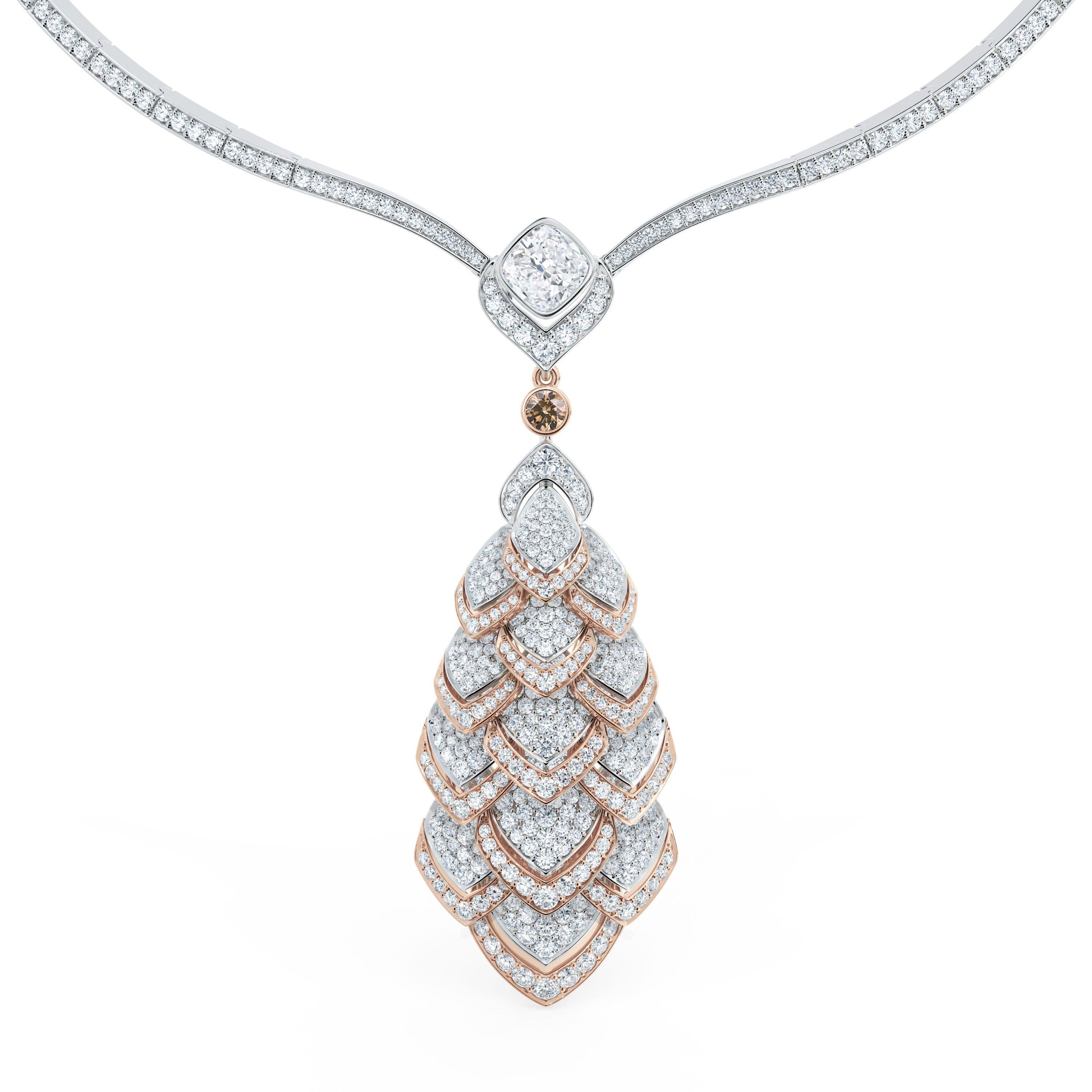 Diamond Jewelry Diamond Necklace Pendant Luxurious Expensive Stock