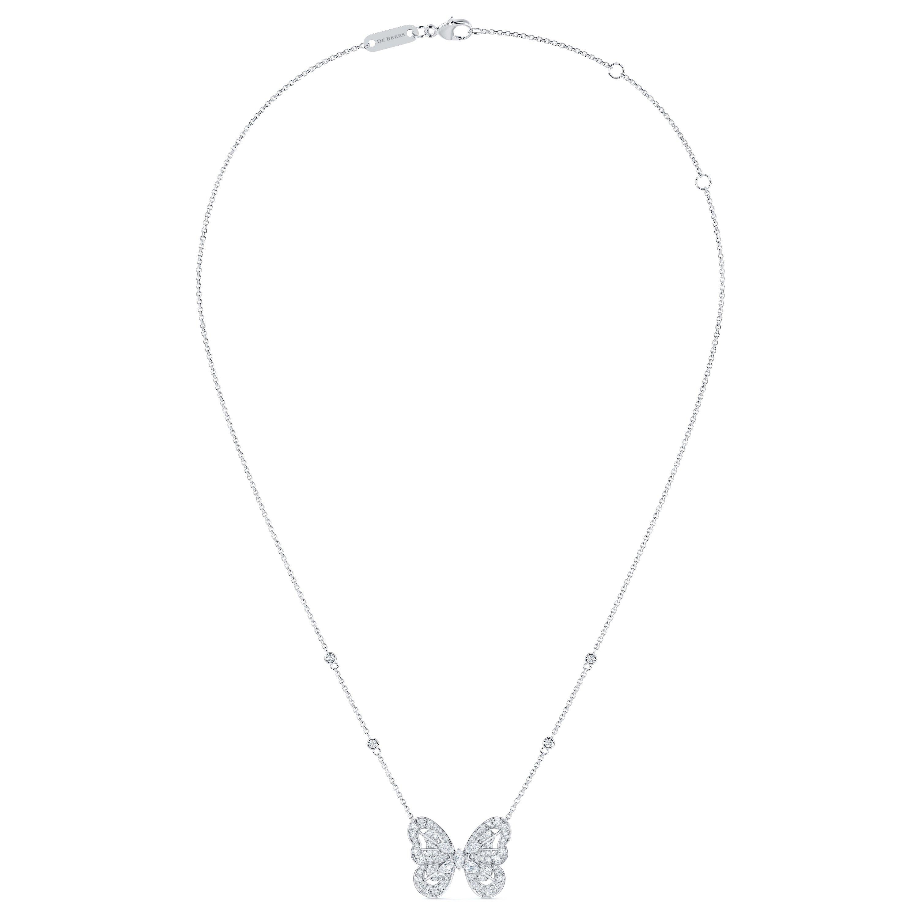 Portraits of Nature Butterfly 白金鉆石項鏈, image 3