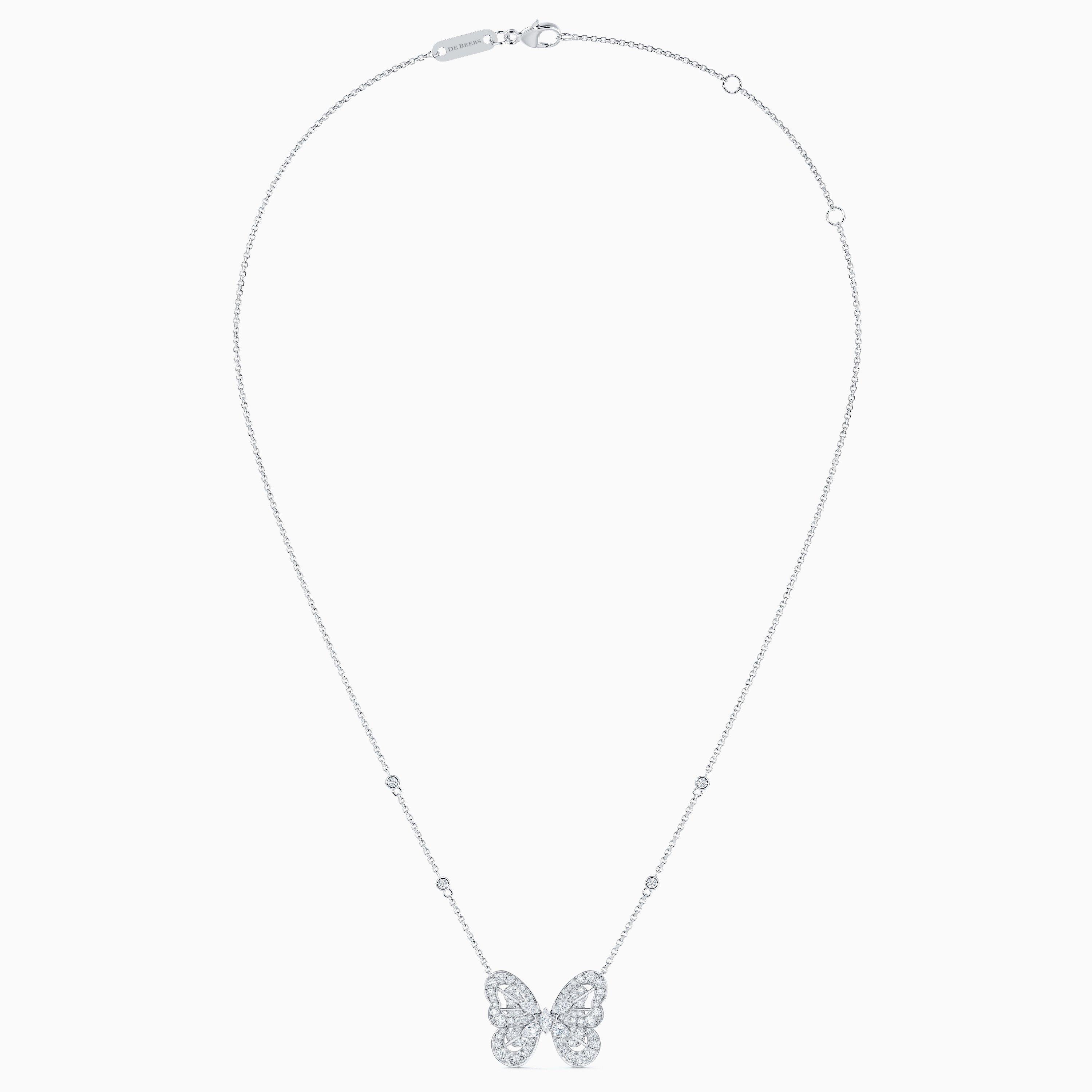 Pendentif Portraits of Nature Butterfly en Or Blanc, image 5