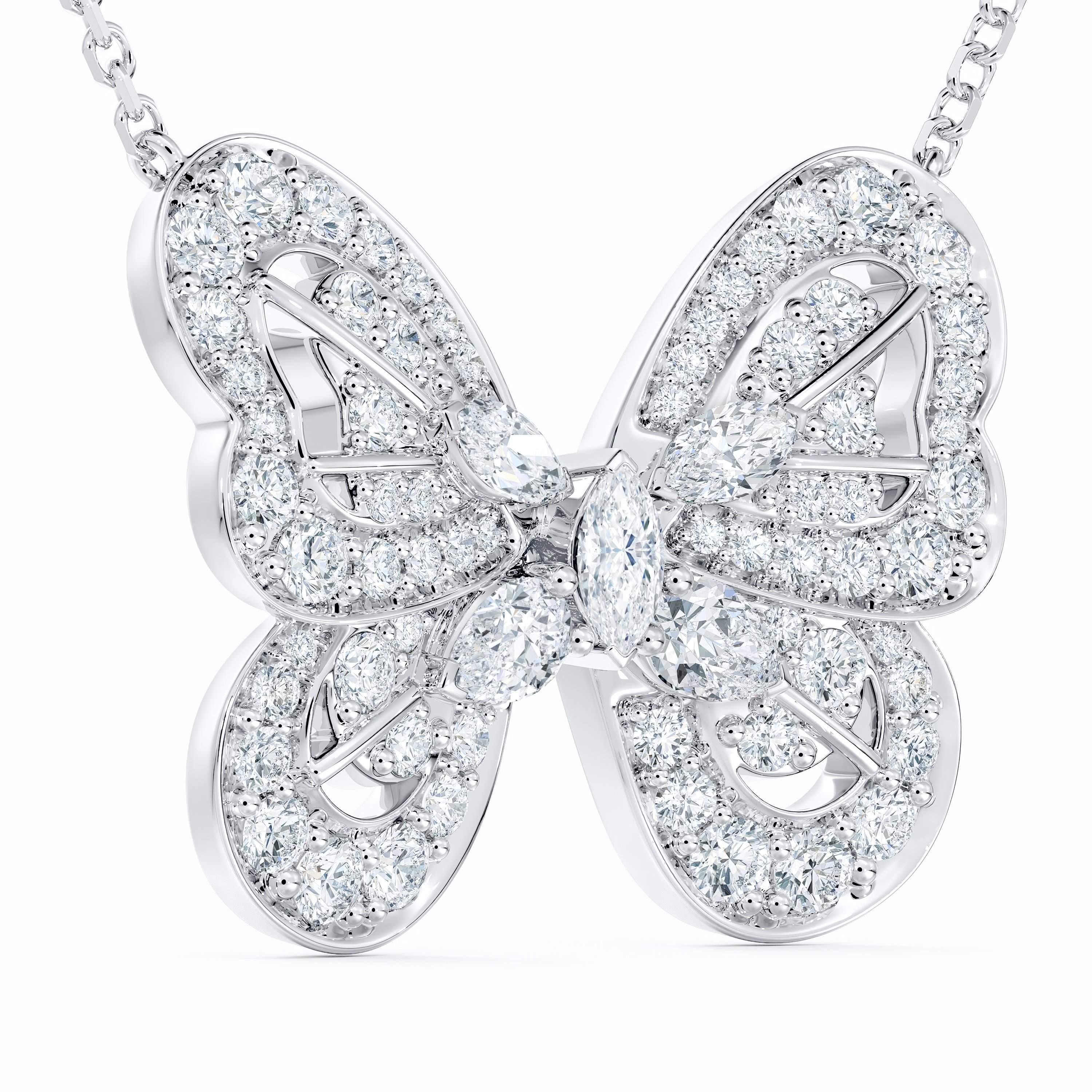 Portraits of Nature Butterfly Pendant in White Gold Portraits of Nature Butterfly Pendant in White Gold, image 2
