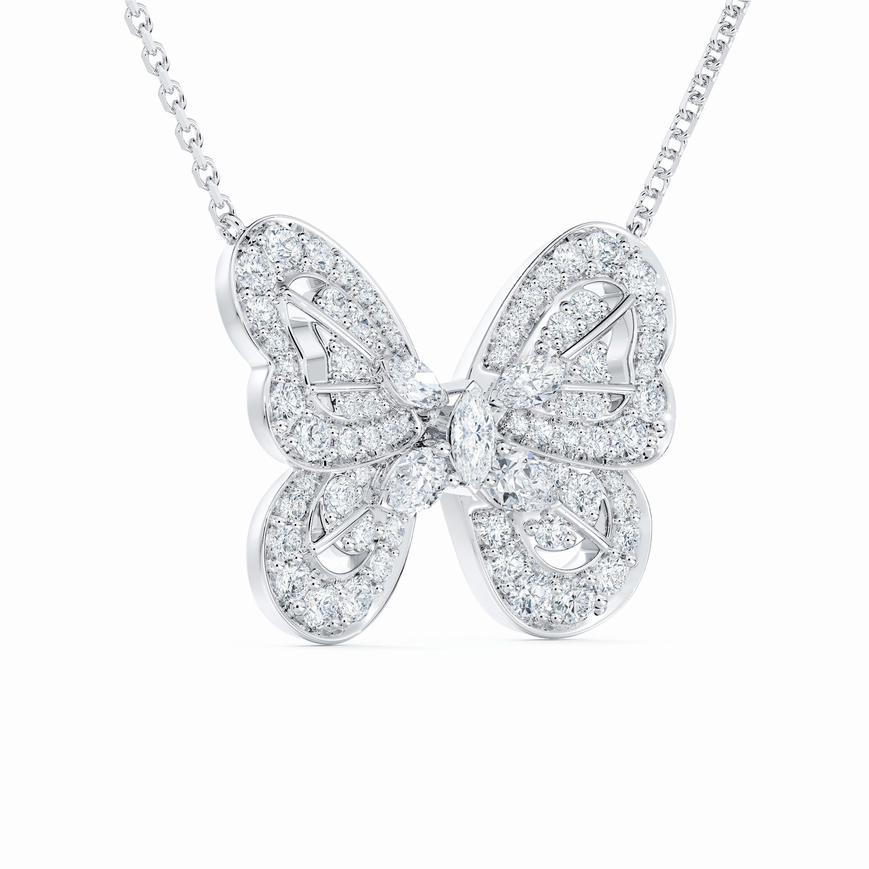 Pendentif Portraits of Nature Butterfly en Or Blanc, image 4