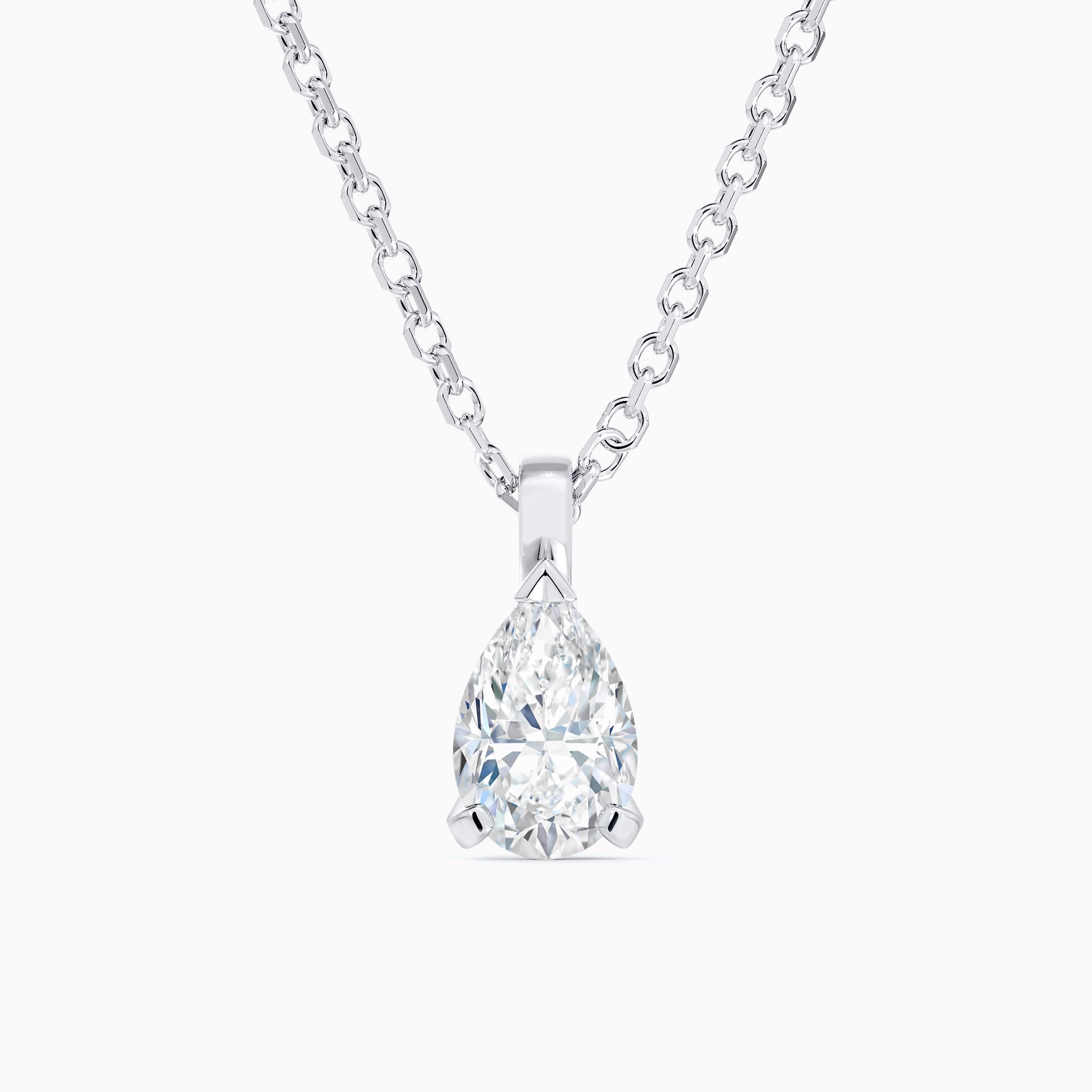 DB Classic Pear-cut Pendant in Platinum DB Classic Pear-cut Pendant in Platinum, image 1