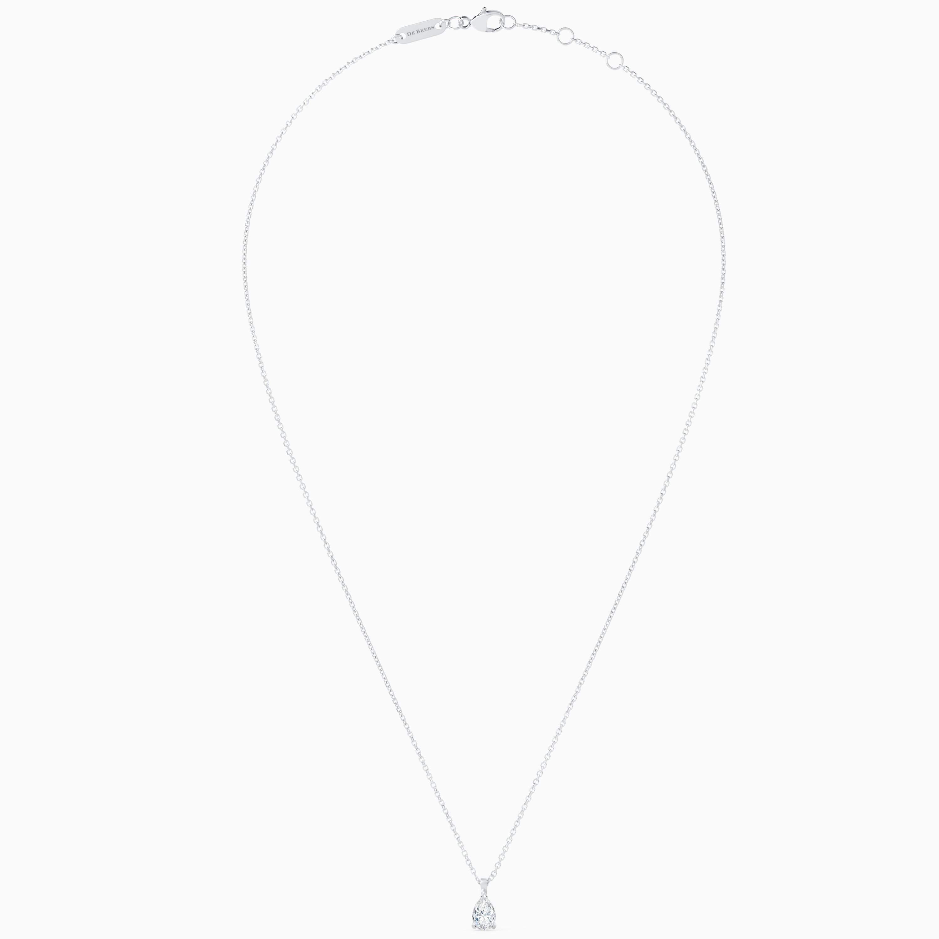 DB Classic Pear-cut Pendant in Platinum DB Classic Pear-cut Pendant in Platinum, image 4